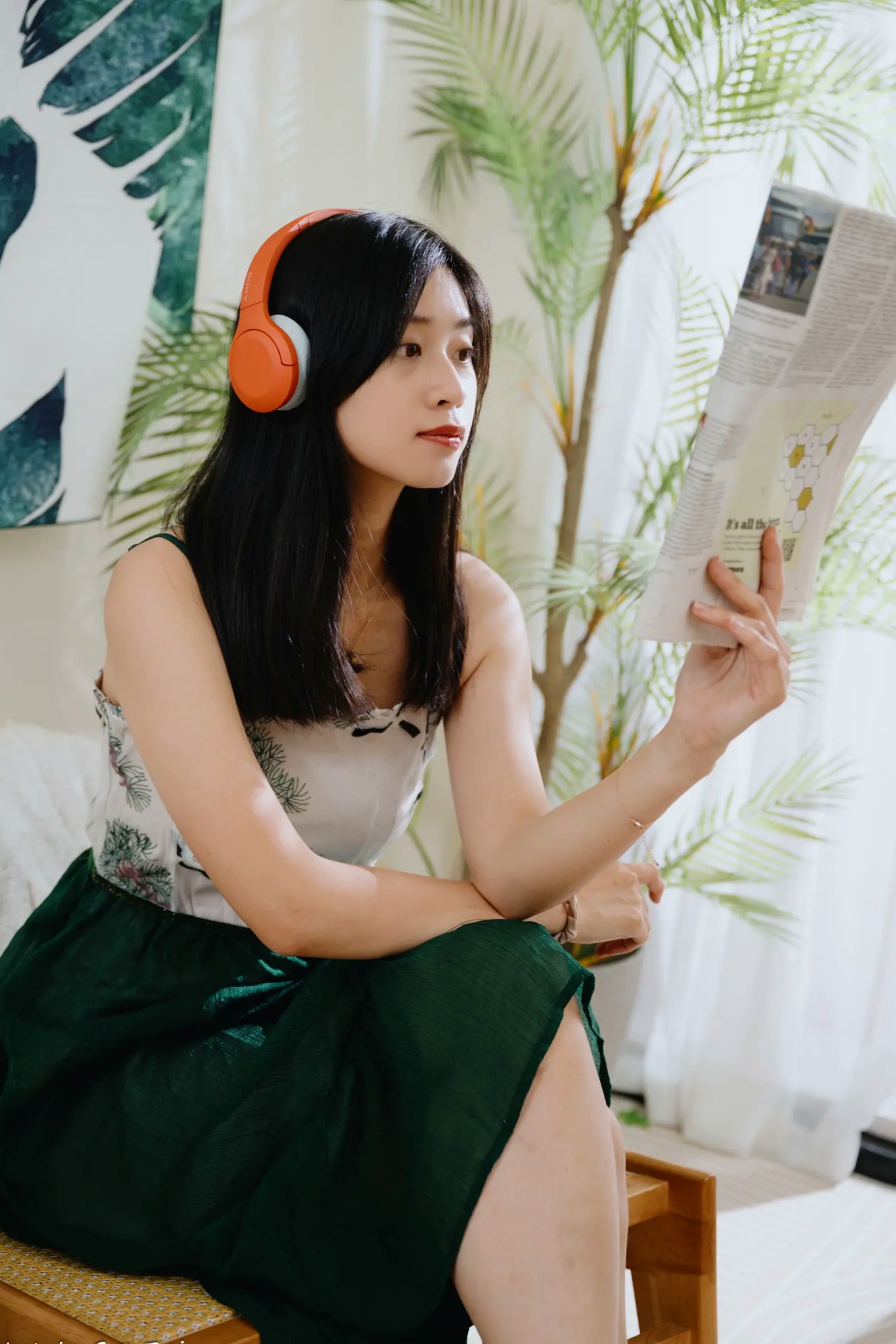 Gallery - 若颖 - 森系吊带长裙写真，清新治愈氧气少女，唯美私房摄影清新气质治愈系私房照 女神私房照_秀色女神 - image 30