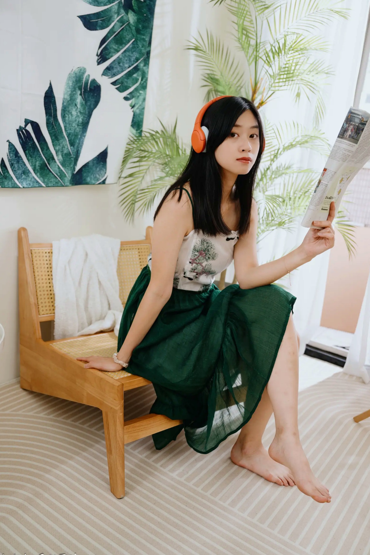 Gallery - 若颖 - 森系吊带长裙写真，清新治愈氧气少女，唯美私房摄影清新气质治愈系私房照 女神私房照_秀色女神 - image 31