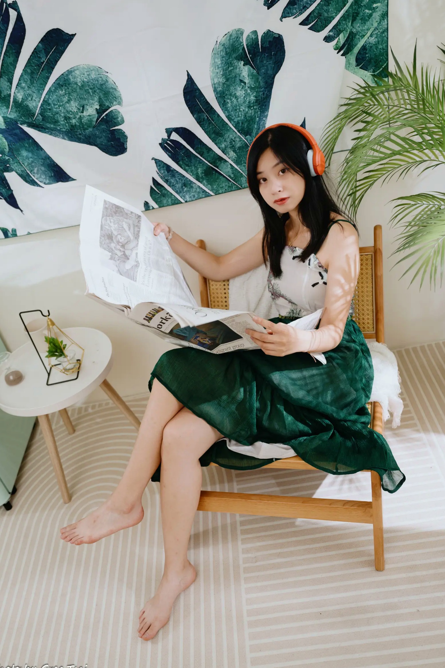 Gallery - 若颖 - 森系吊带长裙写真，清新治愈氧气少女，唯美私房摄影清新气质治愈系私房照 女神私房照_秀色女神 - image 34