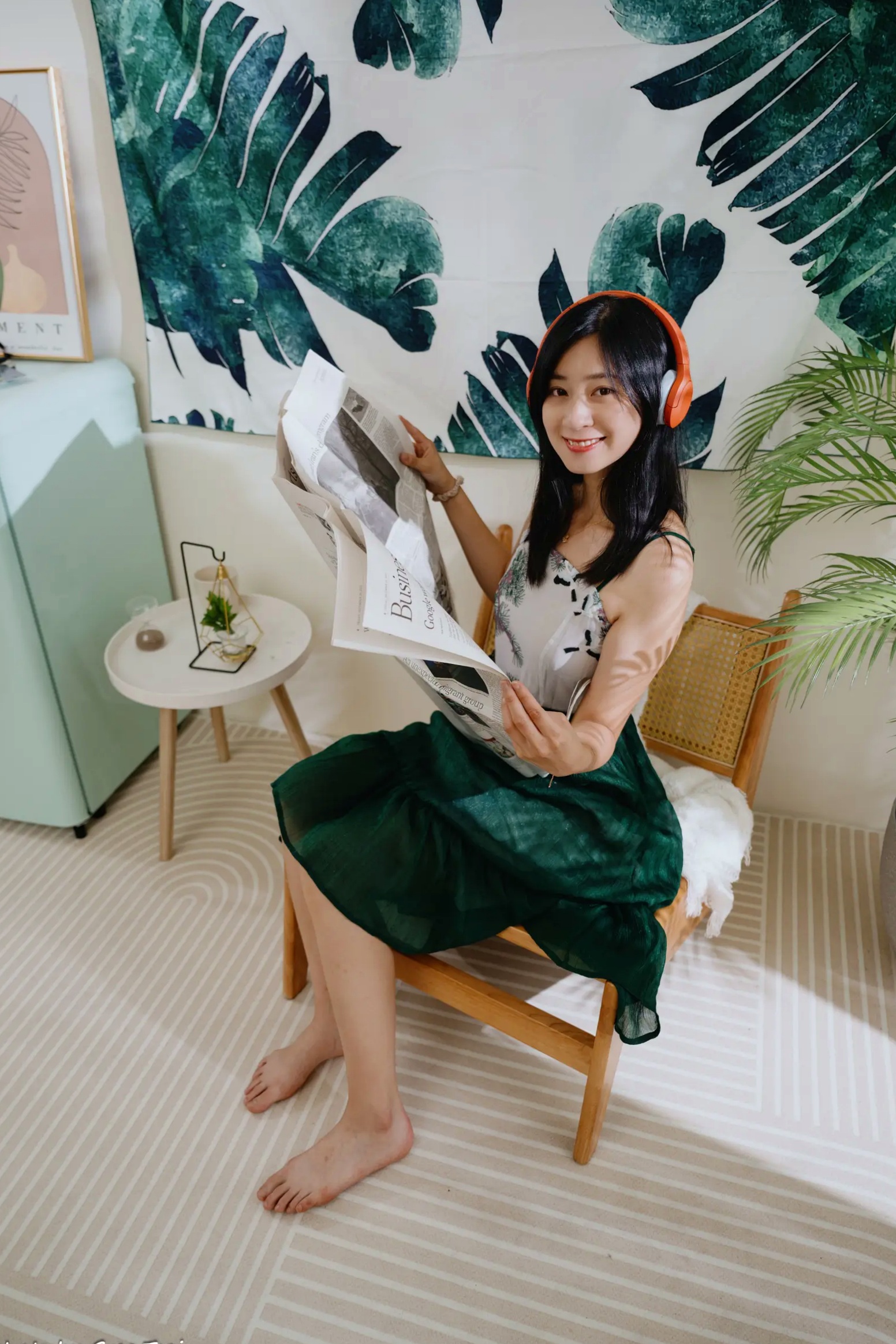Gallery - 若颖 - 森系吊带长裙写真，清新治愈氧气少女，唯美私房摄影清新气质治愈系私房照 女神私房照_秀色女神 - image 37