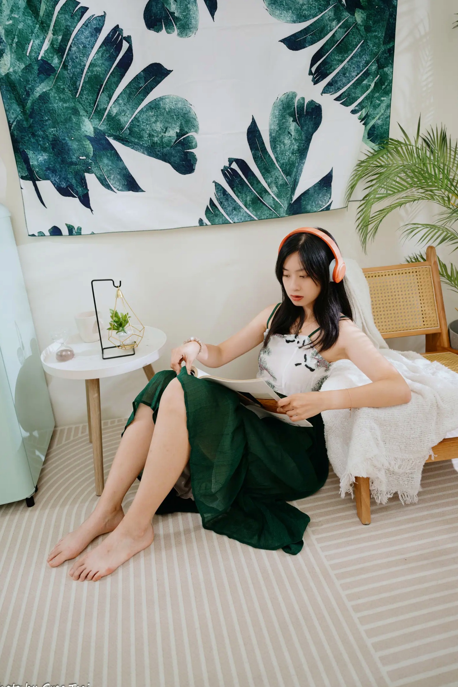 Gallery - 若颖 - 森系吊带长裙写真，清新治愈氧气少女，唯美私房摄影清新气质治愈系私房照 女神私房照_秀色女神 - image 48