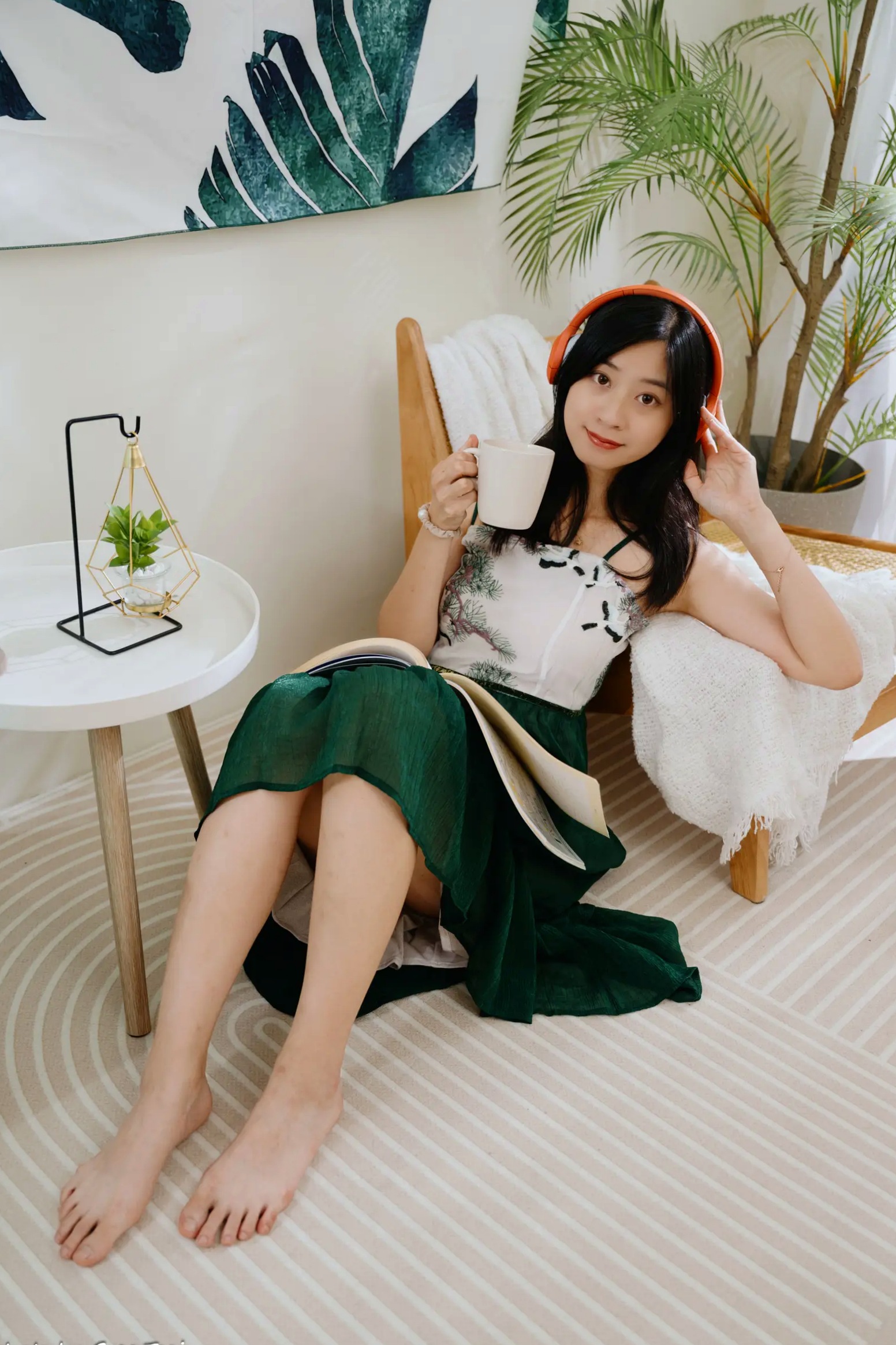 Gallery - 若颖 - 森系吊带长裙写真，清新治愈氧气少女，唯美私房摄影清新气质治愈系私房照 女神私房照_秀色女神 - image 50