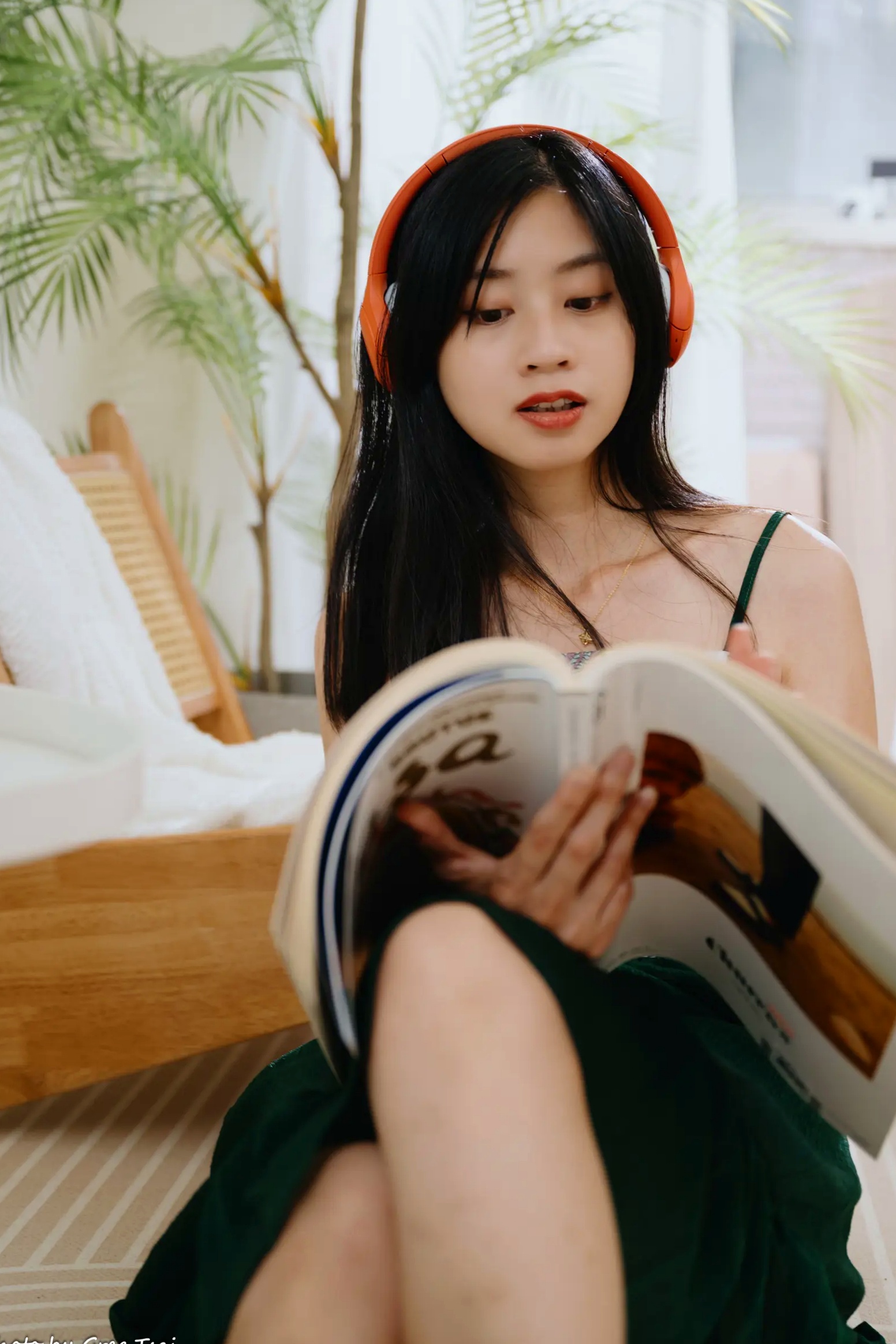 Gallery - 若颖 - 森系吊带长裙写真，清新治愈氧气少女，唯美私房摄影清新气质治愈系私房照 女神私房照_秀色女神 - image 54