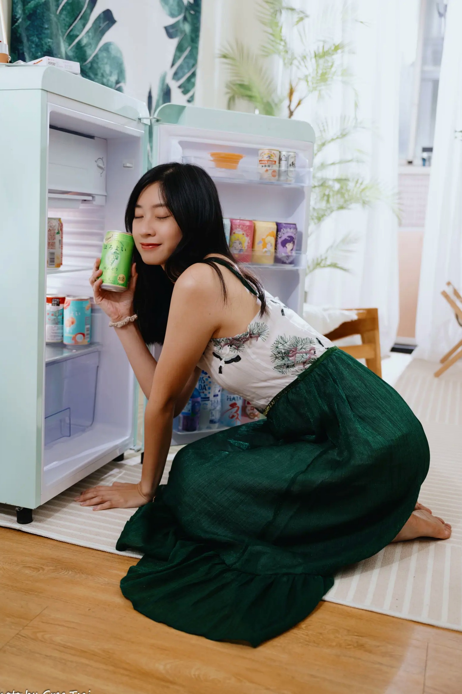 Gallery - 若颖 - 森系吊带长裙写真，清新治愈氧气少女，唯美私房摄影清新气质治愈系私房照 女神私房照_秀色女神 - image 57