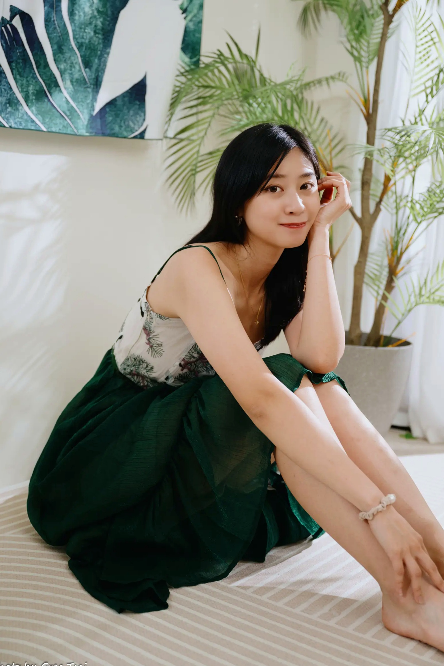 Gallery - 若颖 - 森系吊带长裙写真，清新治愈氧气少女，唯美私房摄影清新气质治愈系私房照 女神私房照_秀色女神 - image 83
