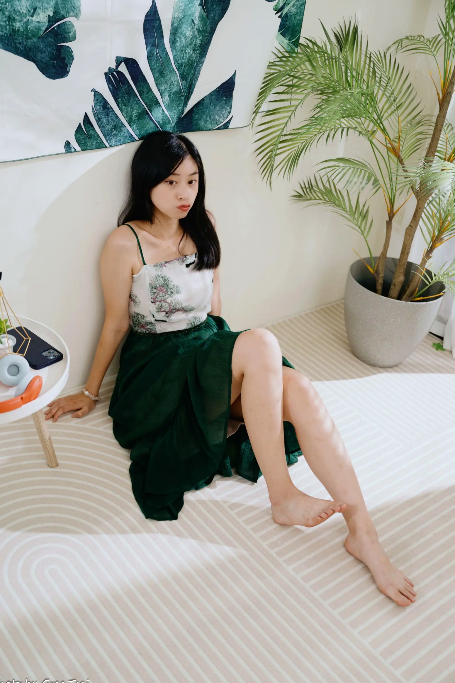 Gallery - 若颖 - 森系吊带长裙写真，清新治愈氧气少女，唯美私房摄影清新气质治愈系私房照 女神私房照_秀色女神 - image 87