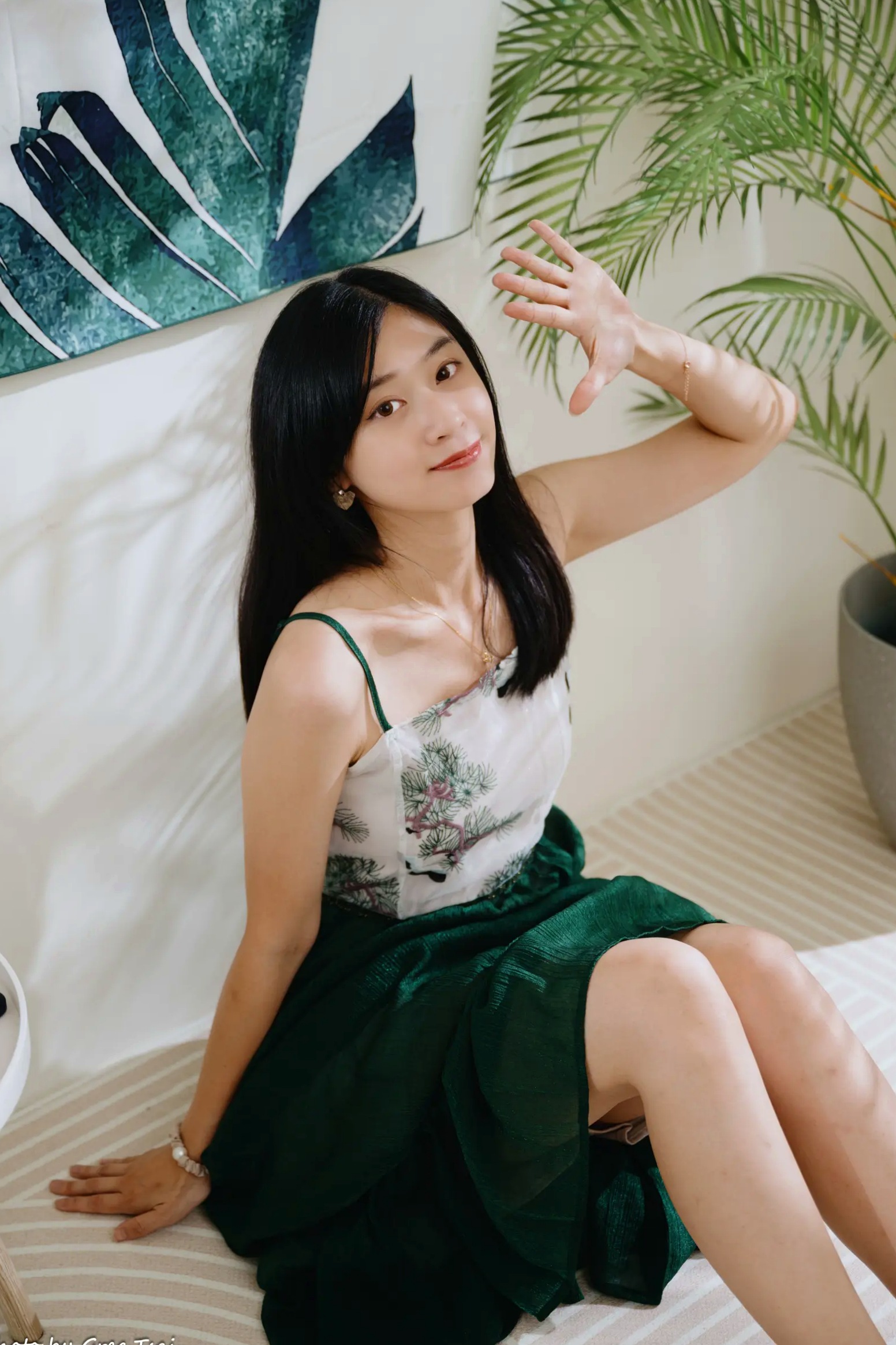 Gallery - 若颖 - 森系吊带长裙写真，清新治愈氧气少女，唯美私房摄影清新气质治愈系私房照 女神私房照_秀色女神 - image 88