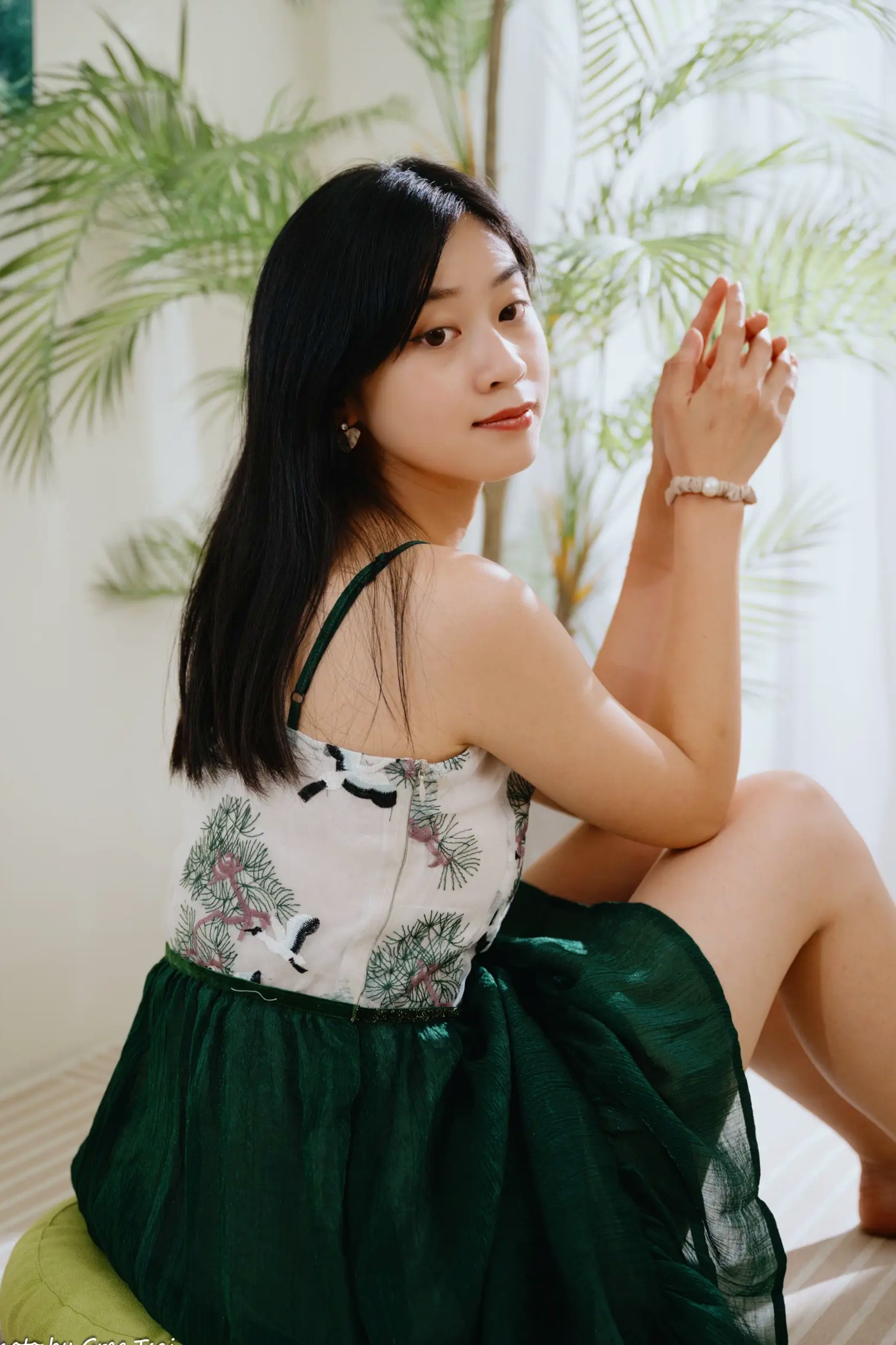 Gallery - 若颖 - 森系吊带长裙写真，清新治愈氧气少女，唯美私房摄影清新气质治愈系私房照 女神私房照_秀色女神 - image 90