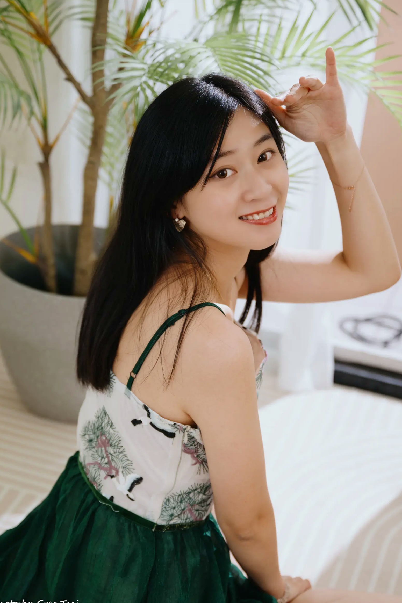 Gallery - 若颖 - 森系吊带长裙写真，清新治愈氧气少女，唯美私房摄影清新气质治愈系私房照 女神私房照_秀色女神 - image 92