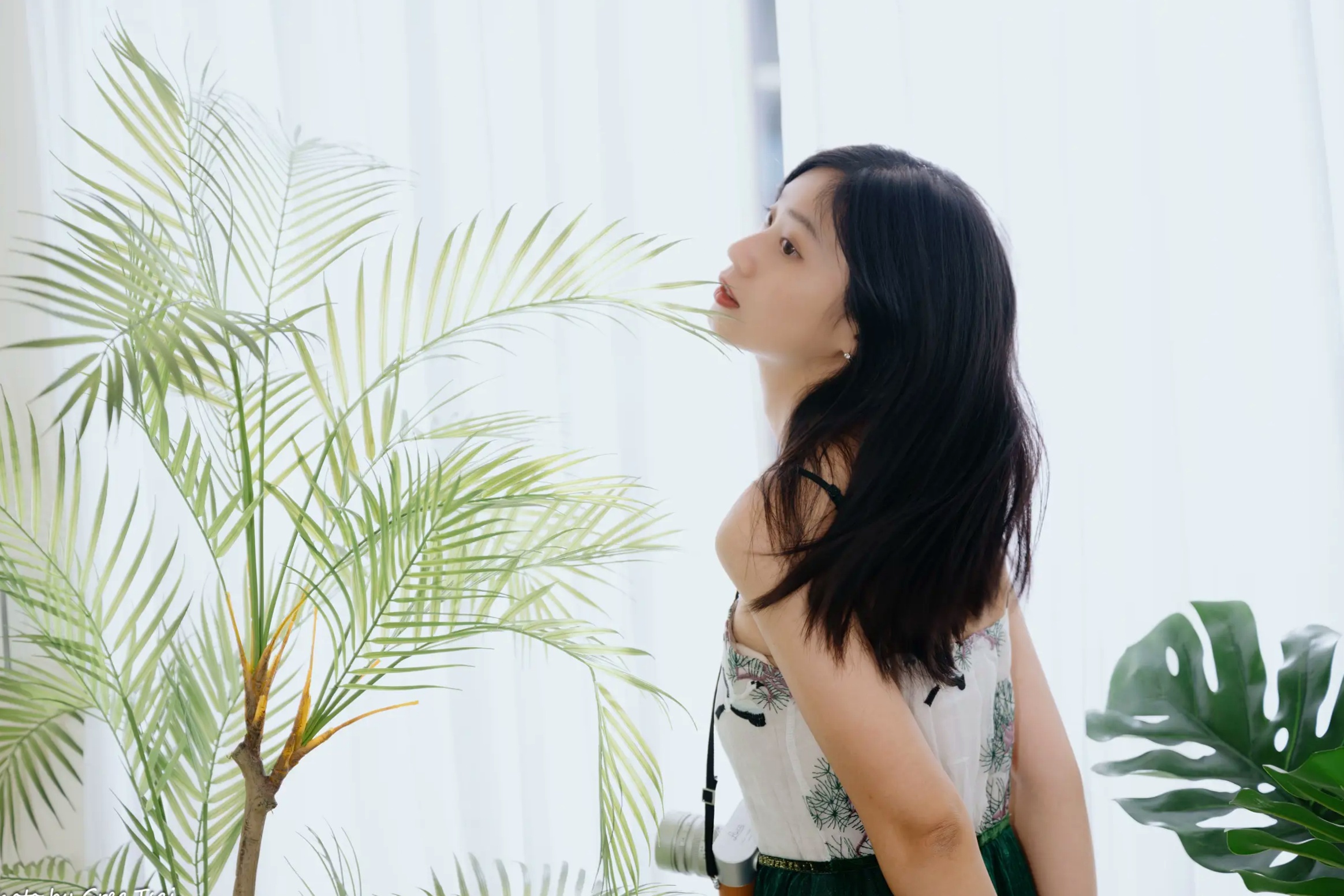 Gallery - 若颖 - 森系吊带长裙写真，清新治愈氧气少女，唯美私房摄影清新气质治愈系私房照 女神私房照_秀色女神 - image 101