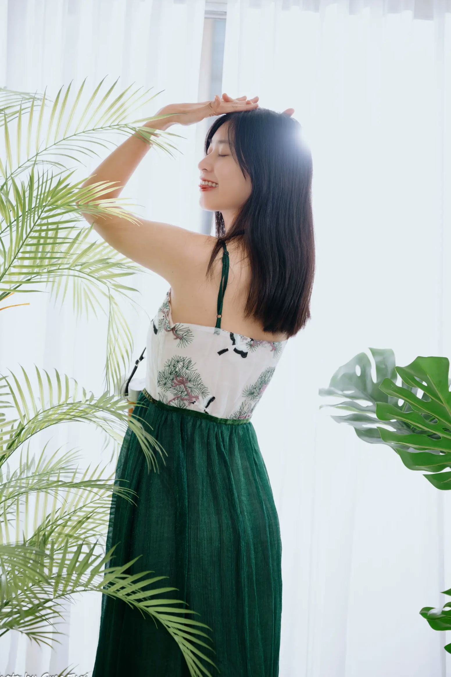 Gallery - 若颖 - 森系吊带长裙写真，清新治愈氧气少女，唯美私房摄影清新气质治愈系私房照 女神私房照_秀色女神 - image 104