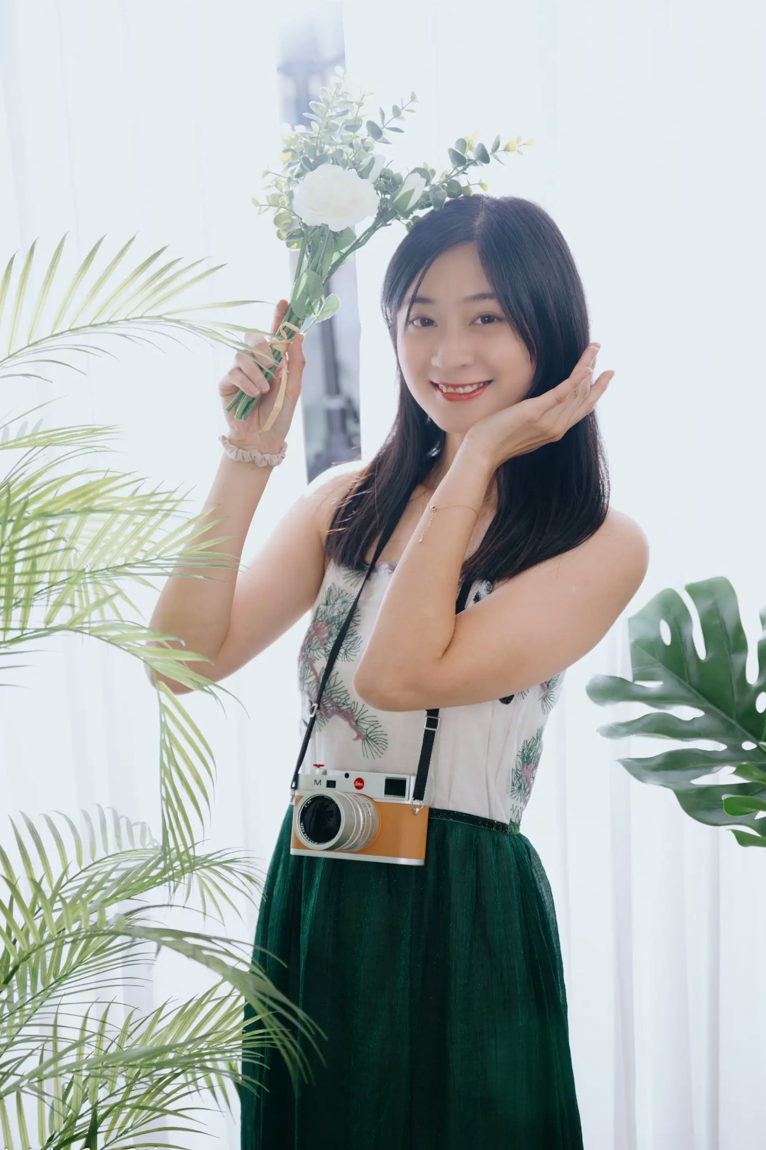 Gallery - 若颖 - 森系吊带长裙写真，清新治愈氧气少女，唯美私房摄影清新气质治愈系私房照 女神私房照_秀色女神 - image 107