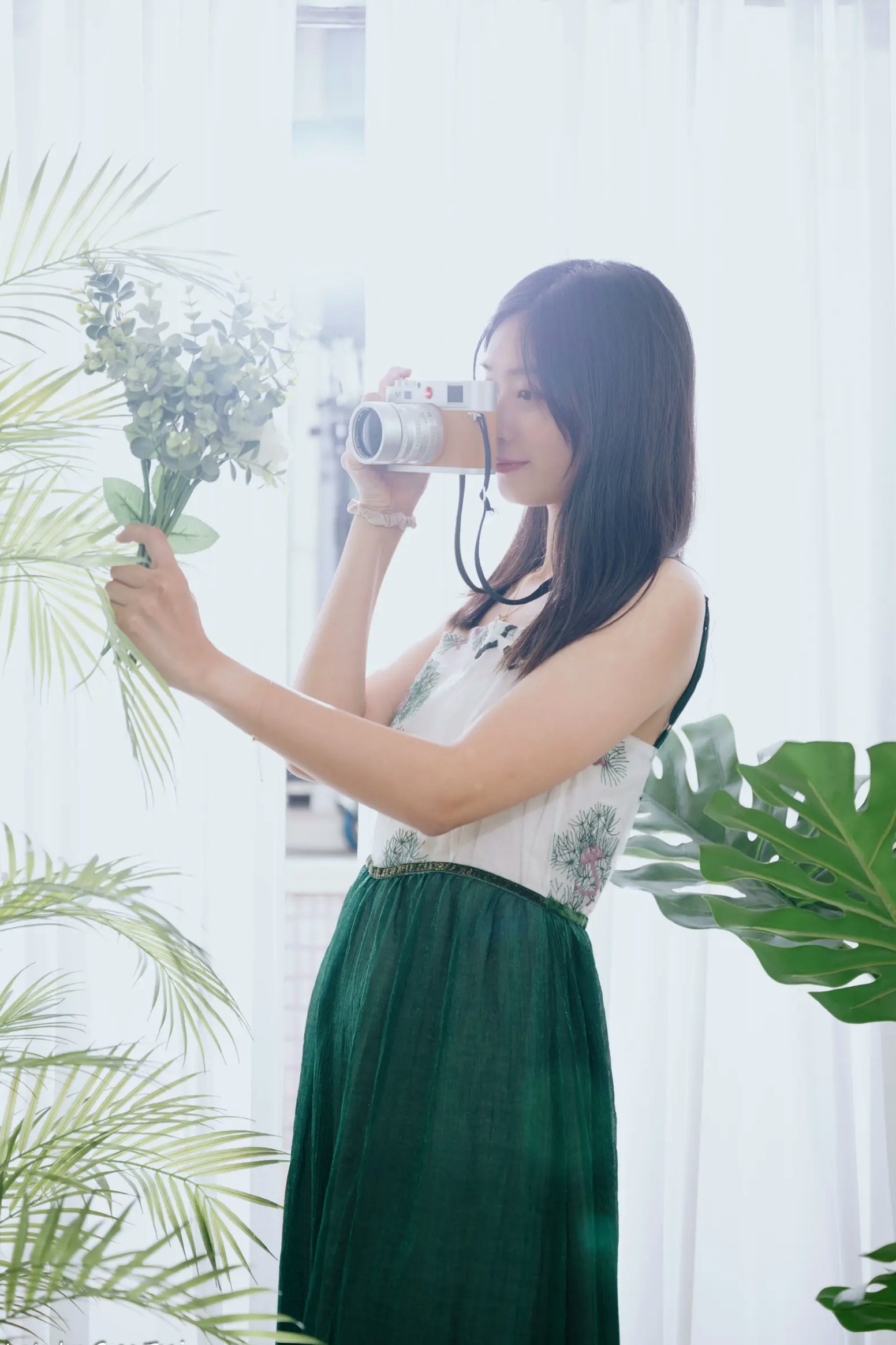 Gallery - 若颖 - 森系吊带长裙写真，清新治愈氧气少女，唯美私房摄影清新气质治愈系私房照 女神私房照_秀色女神 - image 108