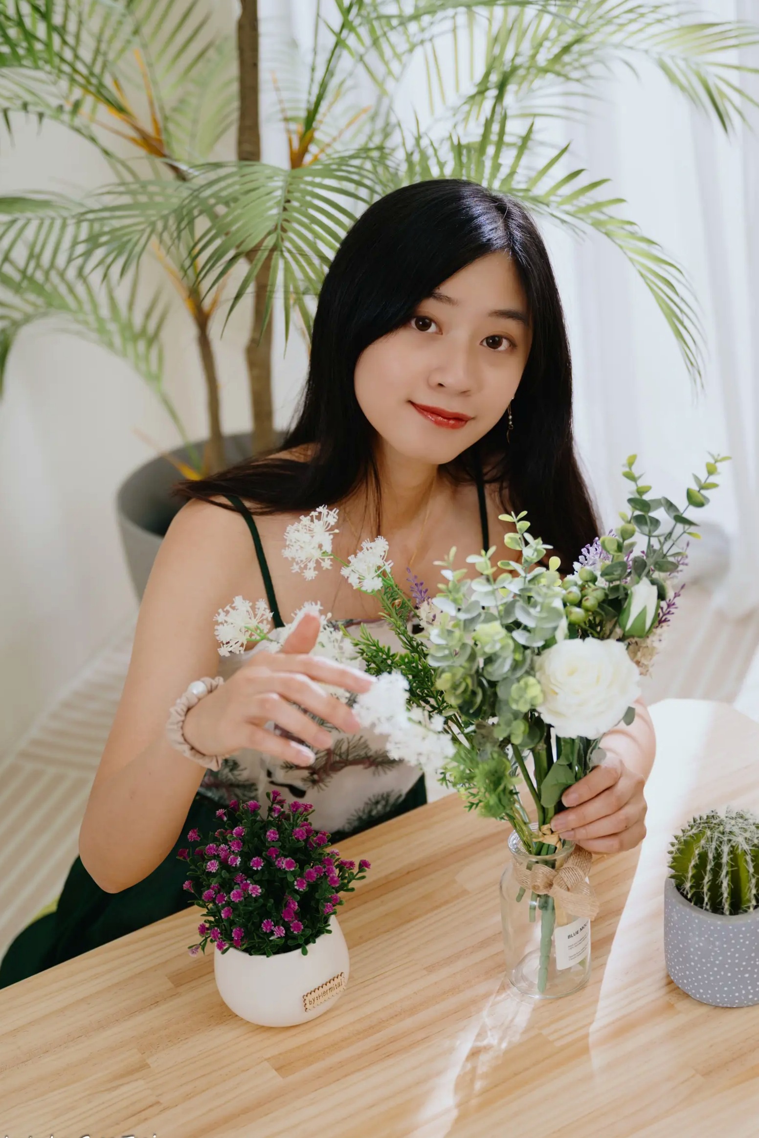 Gallery - 若颖 - 森系吊带长裙写真，清新治愈氧气少女，唯美私房摄影清新气质治愈系私房照 女神私房照_秀色女神 - image 118