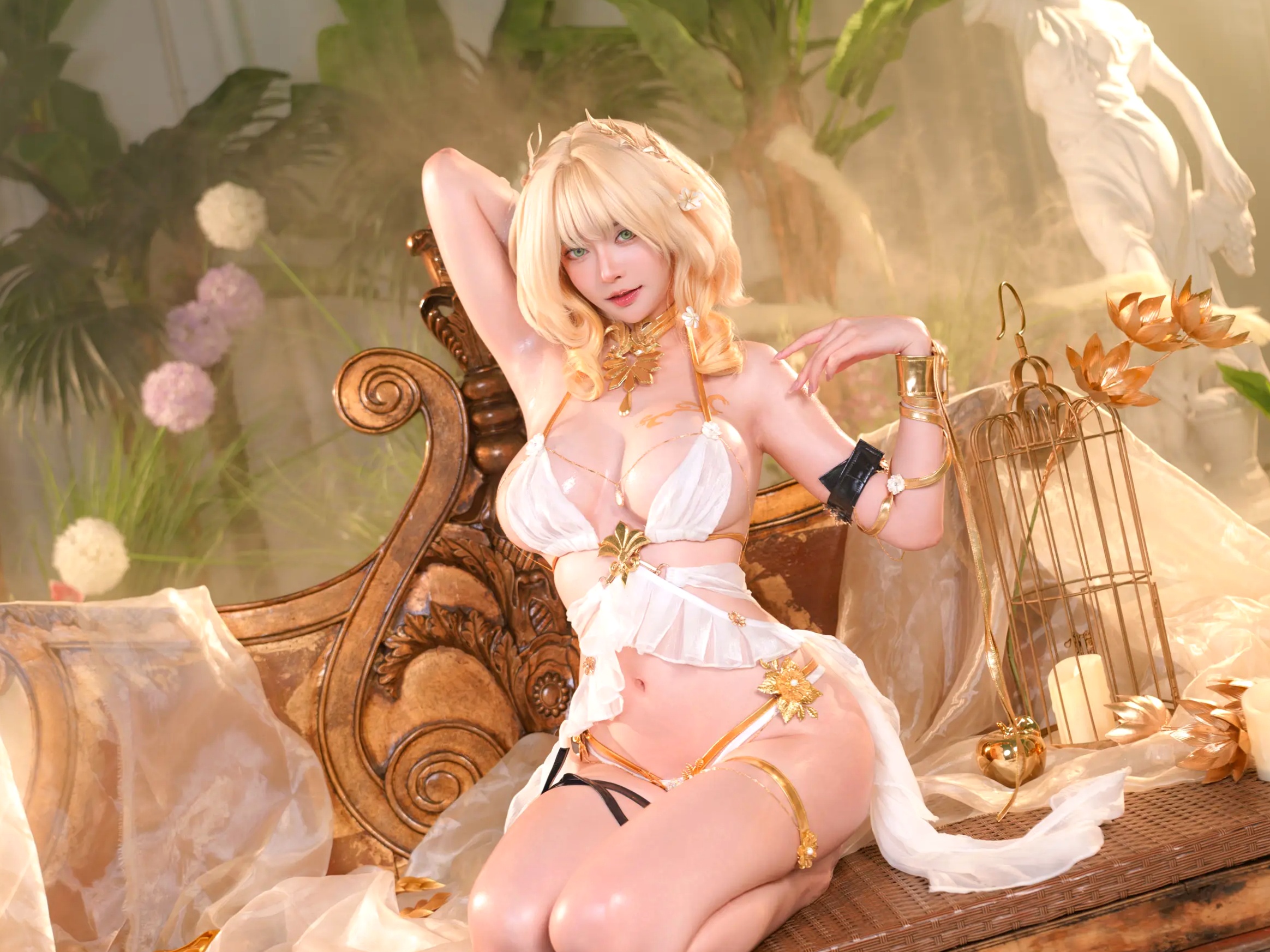 Gallery - Machi馬吉 - Aglaea极致诱惑 cos大尺度美图，绝美湿身比基尼女神，极致曲线视觉盛宴 [39P]角色扮演湿身大尺度诱惑女神 女神私房照_秀色女神 - image 24