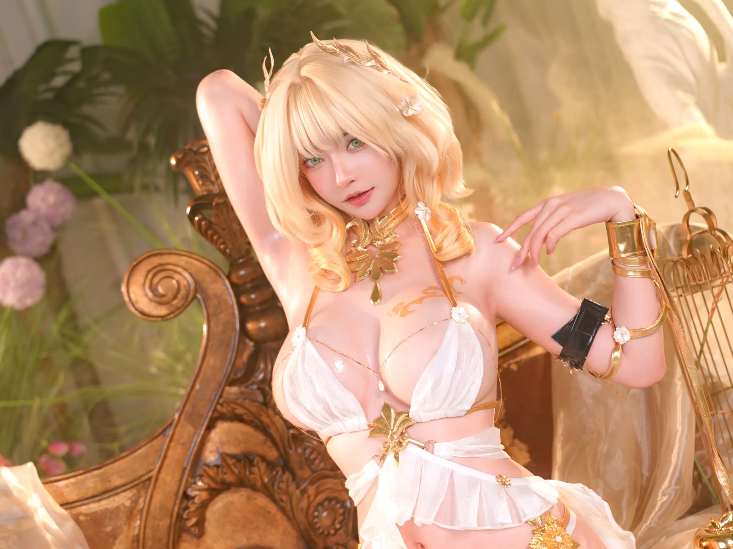 Gallery - Machi馬吉 - Aglaea极致诱惑 cos大尺度美图，绝美湿身比基尼女神，极致曲线视觉盛宴 [39P]角色扮演湿身大尺度诱惑女神 女神私房照_秀色女神 - image 25
