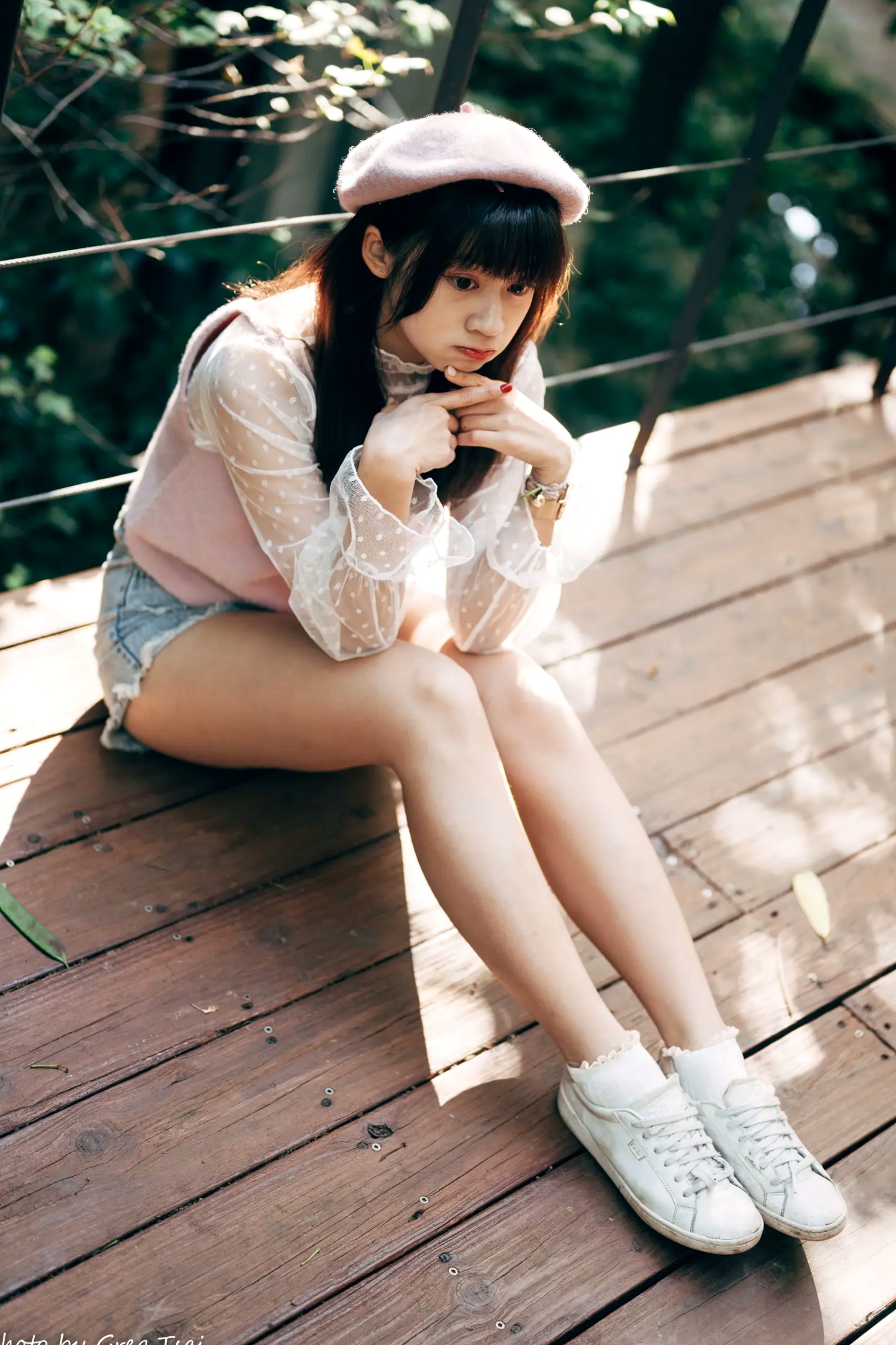 Gallery - 若颖 - 北科大校园青春私房照，清纯学妹校服校园风系列清纯校服治愈系气质私房照 女神私房照_秀色女神 - image 6