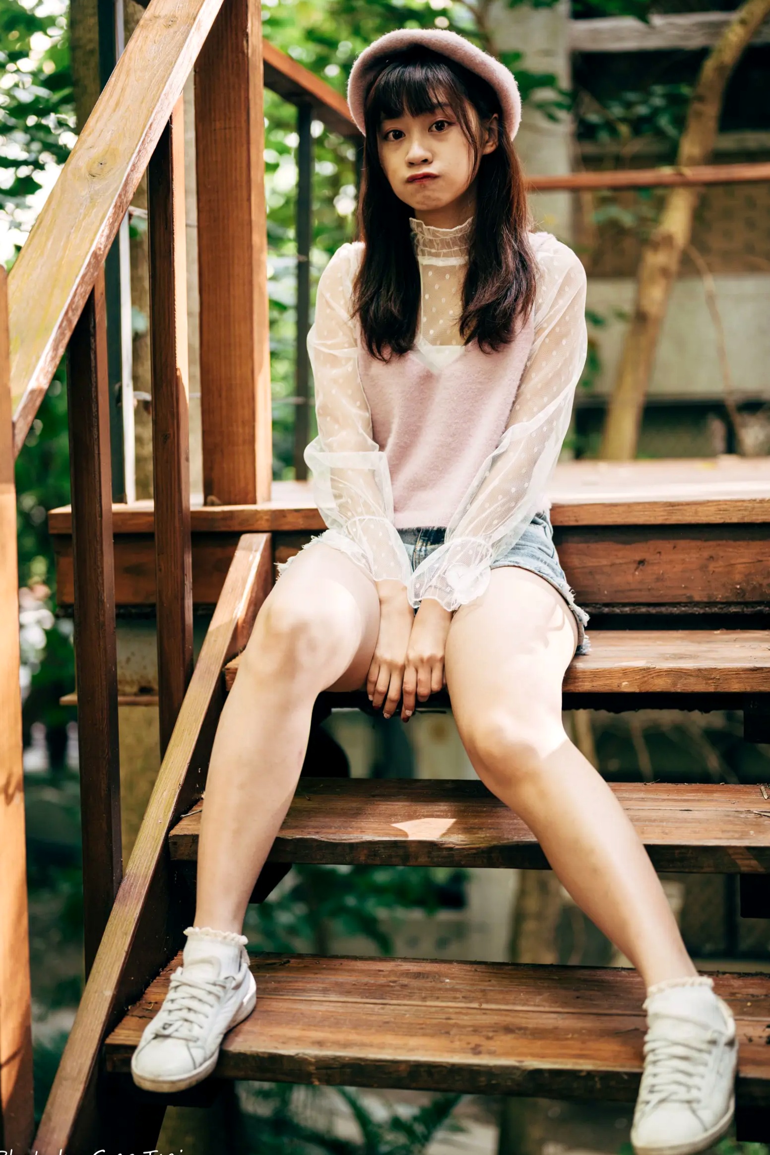 Gallery - 若颖 - 北科大校园青春私房照，清纯学妹校服校园风系列清纯校服治愈系气质私房照 女神私房照_秀色女神 - image 25