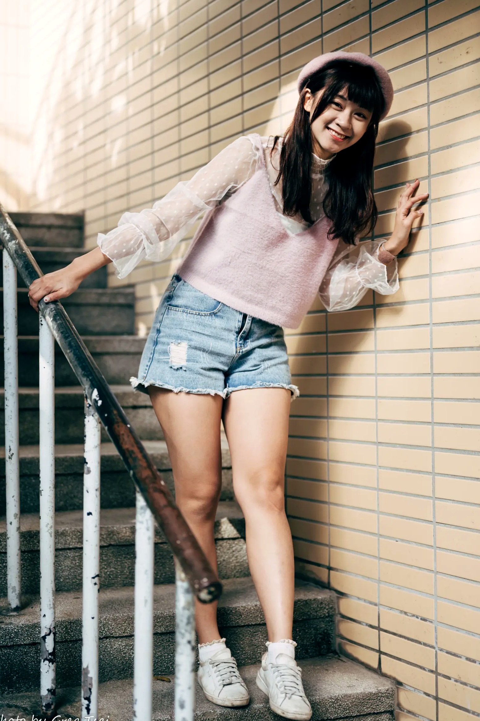 Gallery - 若颖 - 北科大校园青春私房照，清纯学妹校服校园风系列清纯校服治愈系气质私房照 女神私房照_秀色女神 - image 28