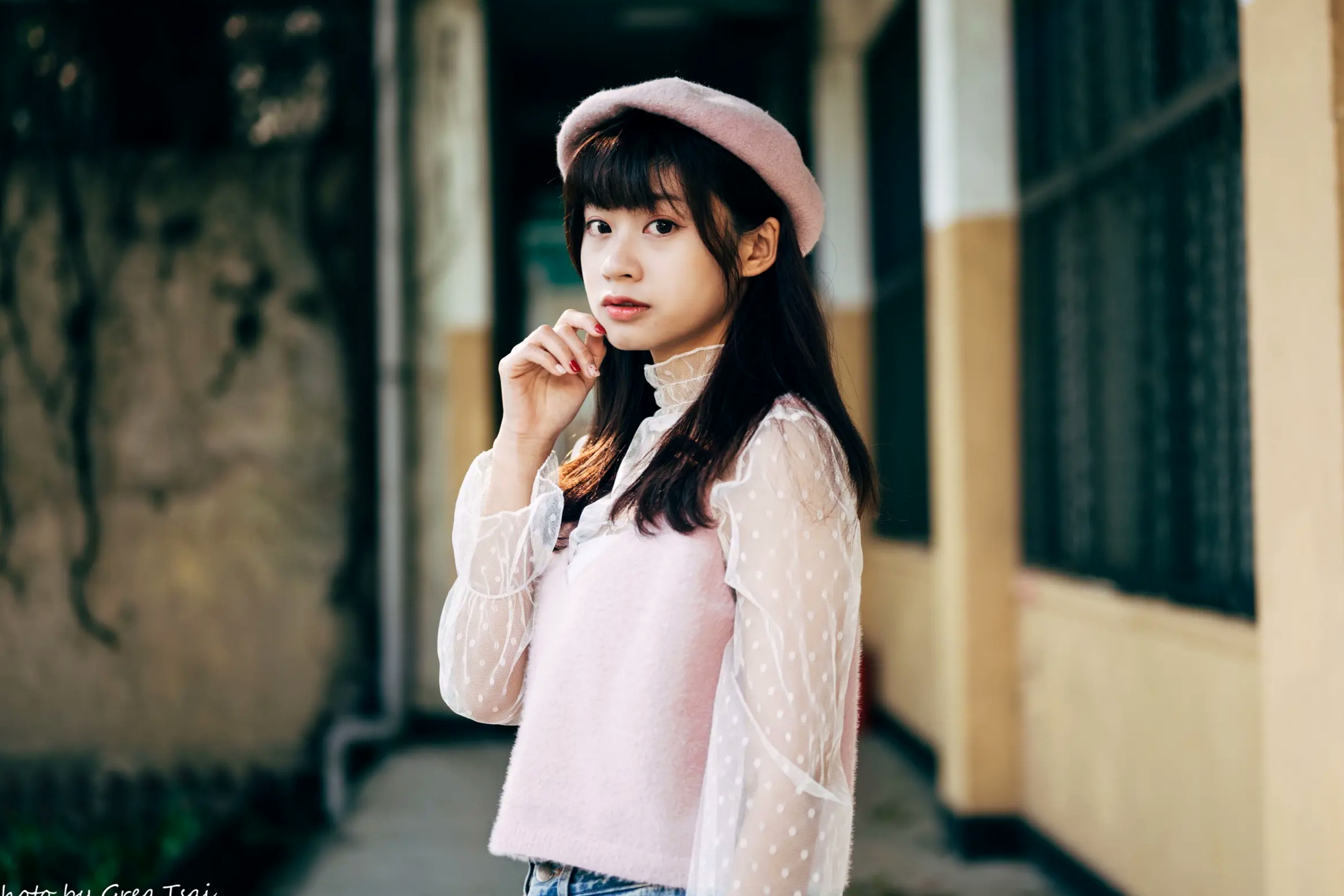 Gallery - 若颖 - 北科大校园青春私房照，清纯学妹校服校园风系列清纯校服治愈系气质私房照 女神私房照_秀色女神 - image 38