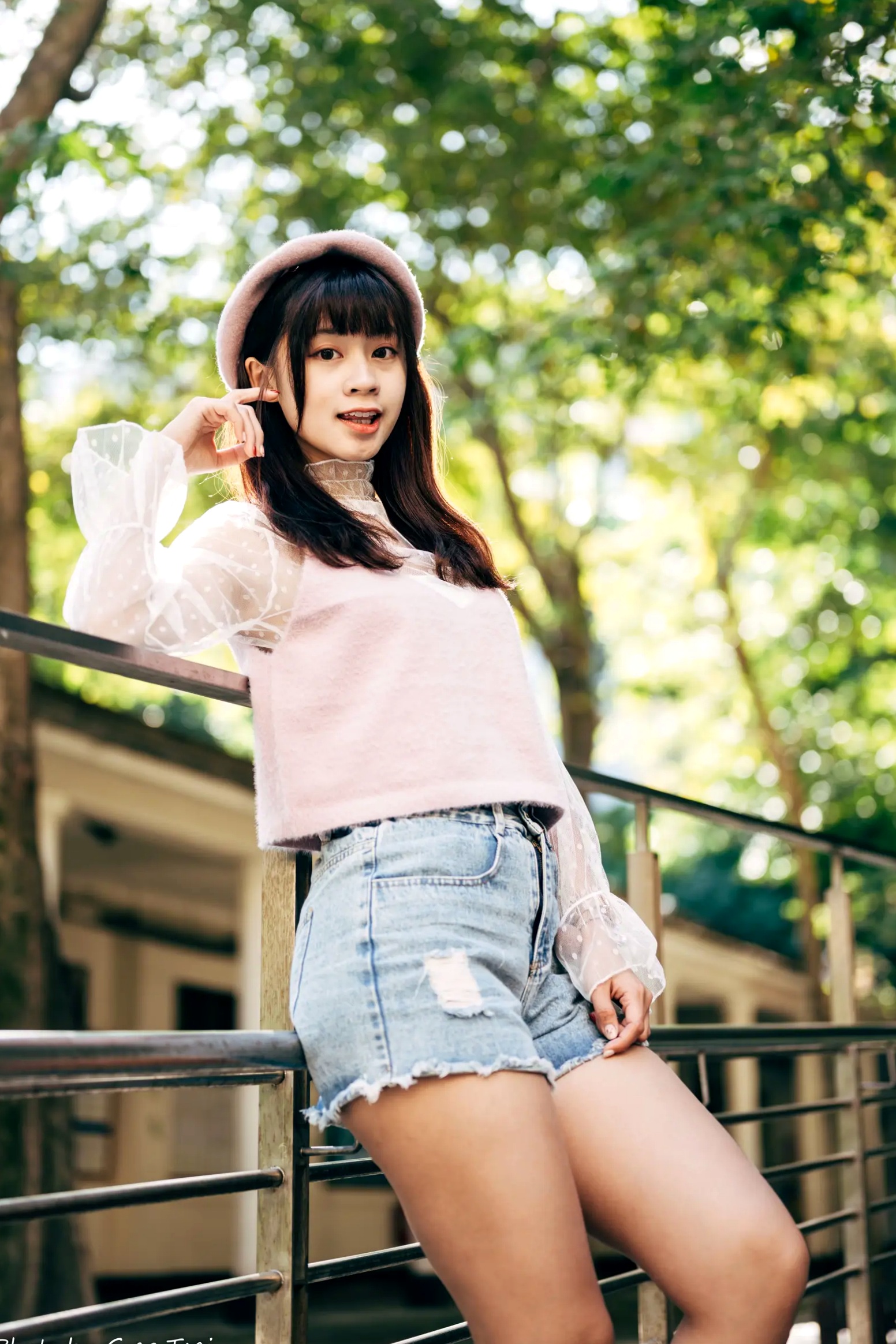 Gallery - 若颖 - 北科大校园青春私房照，清纯学妹校服校园风系列清纯校服治愈系气质私房照 女神私房照_秀色女神 - image 39