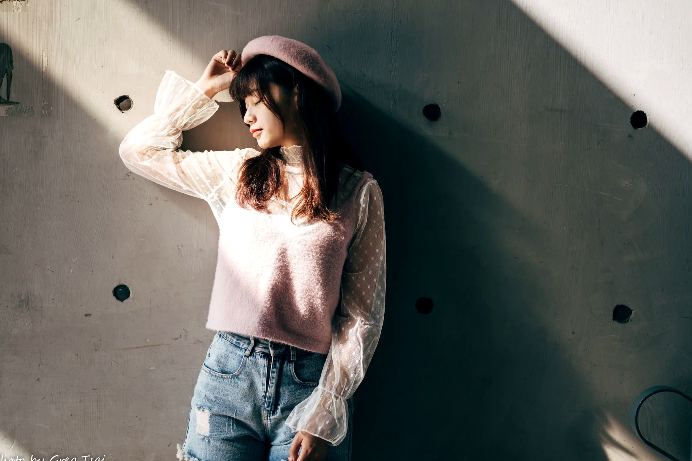 Gallery - 若颖 - 北科大校园青春私房照，清纯学妹校服校园风系列清纯校服治愈系气质私房照 女神私房照_秀色女神 - image 48