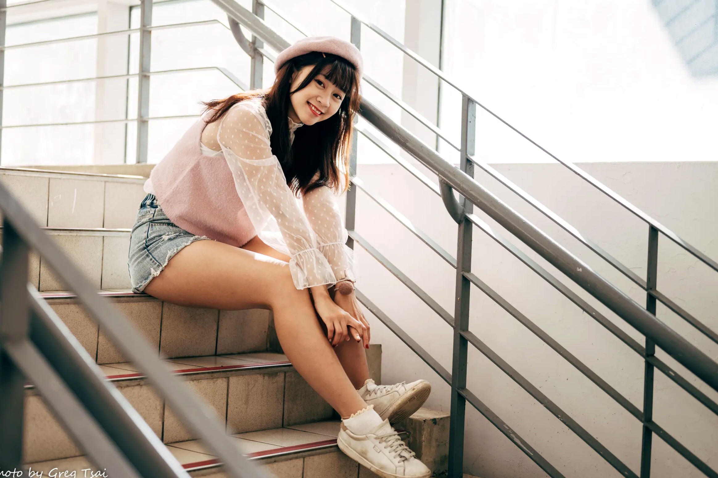 Gallery - 若颖 - 北科大校园青春私房照，清纯学妹校服校园风系列清纯校服治愈系气质私房照 女神私房照_秀色女神 - image 56