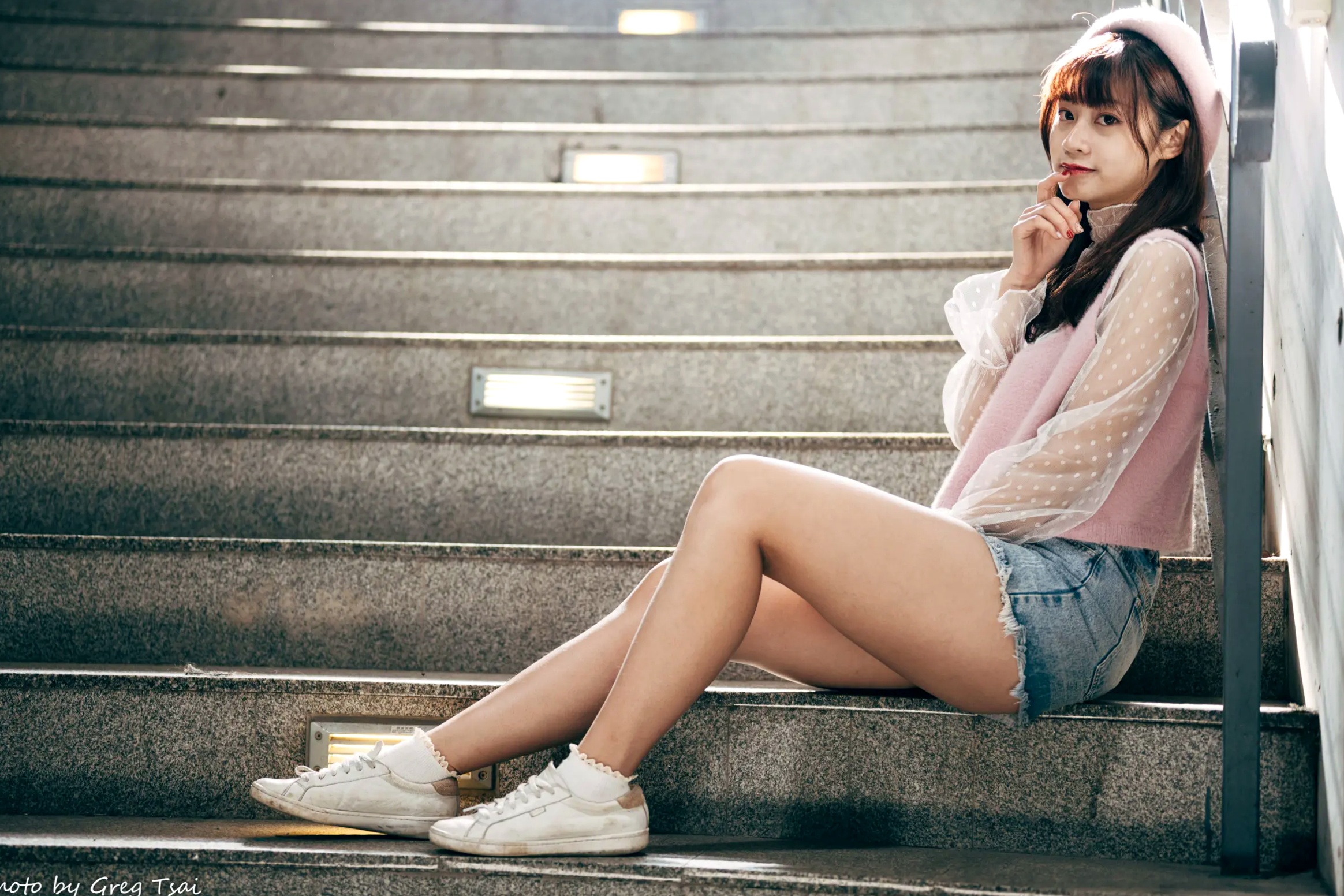 Gallery - 若颖 - 北科大校园青春私房照，清纯学妹校服校园风系列清纯校服治愈系气质私房照 女神私房照_秀色女神 - image 65