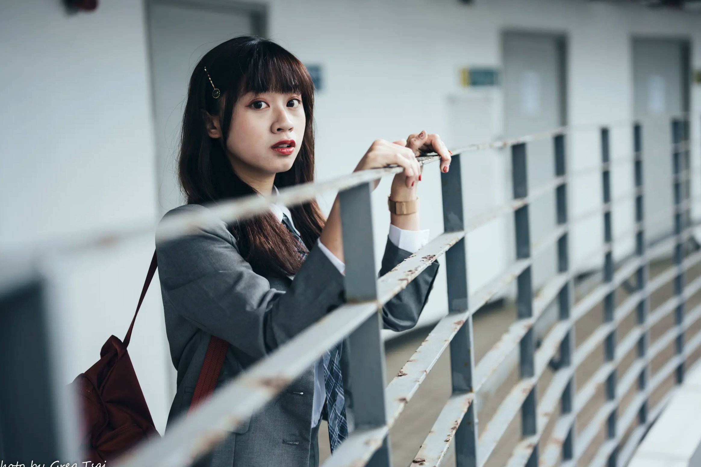 Gallery - 若颖 - 北科大校园青春私房照，清纯学妹校服校园风系列清纯校服治愈系气质私房照 女神私房照_秀色女神 - image 71