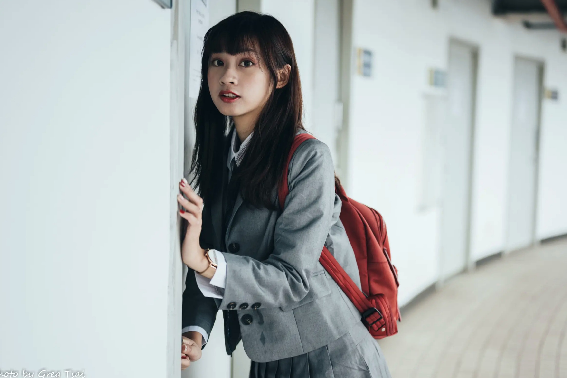 Gallery - 若颖 - 北科大校园青春私房照，清纯学妹校服校园风系列清纯校服治愈系气质私房照 女神私房照_秀色女神 - image 74