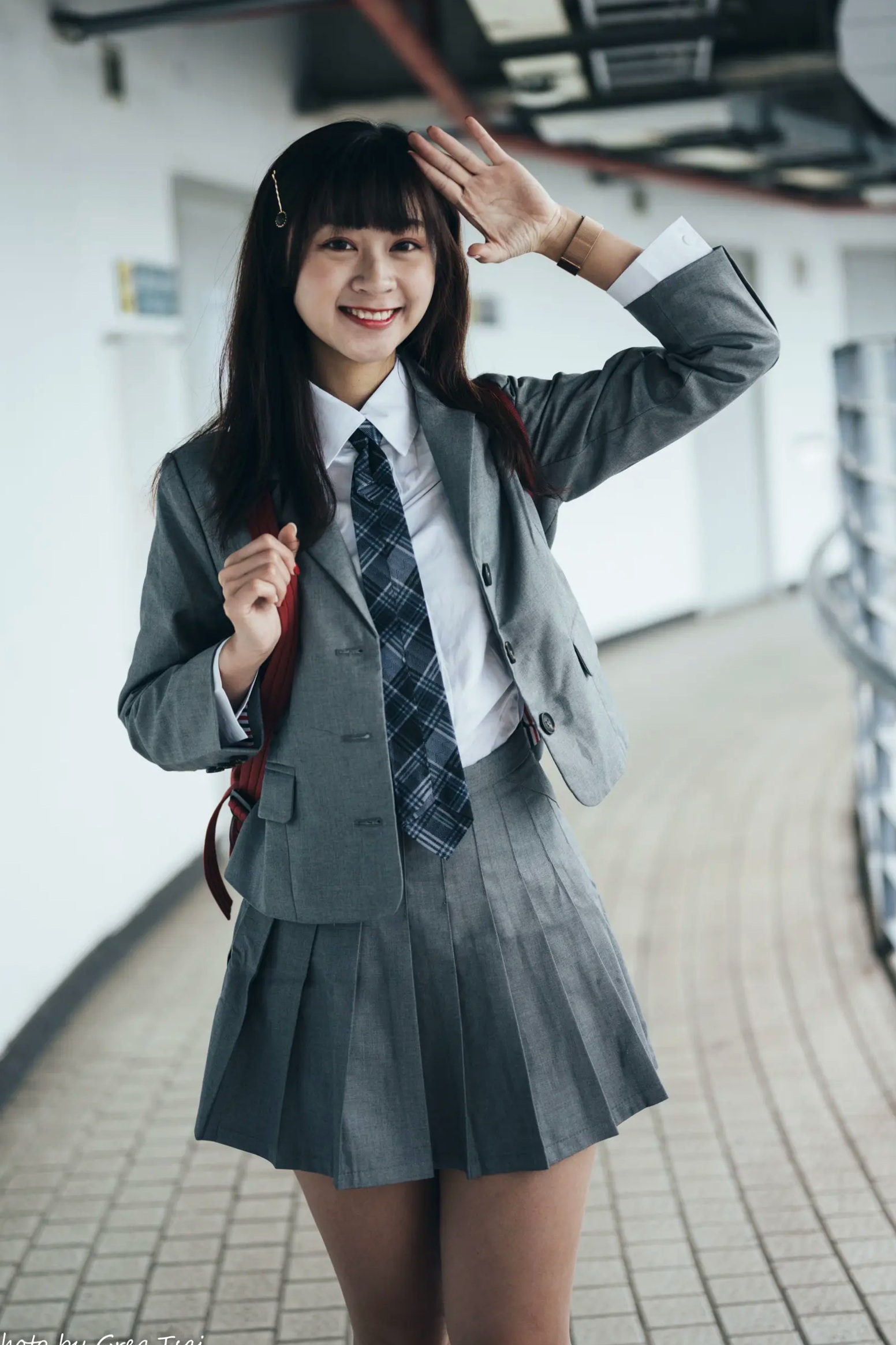 Gallery - 若颖 - 北科大校园青春私房照，清纯学妹校服校园风系列清纯校服治愈系气质私房照 女神私房照_秀色女神 - image 79
