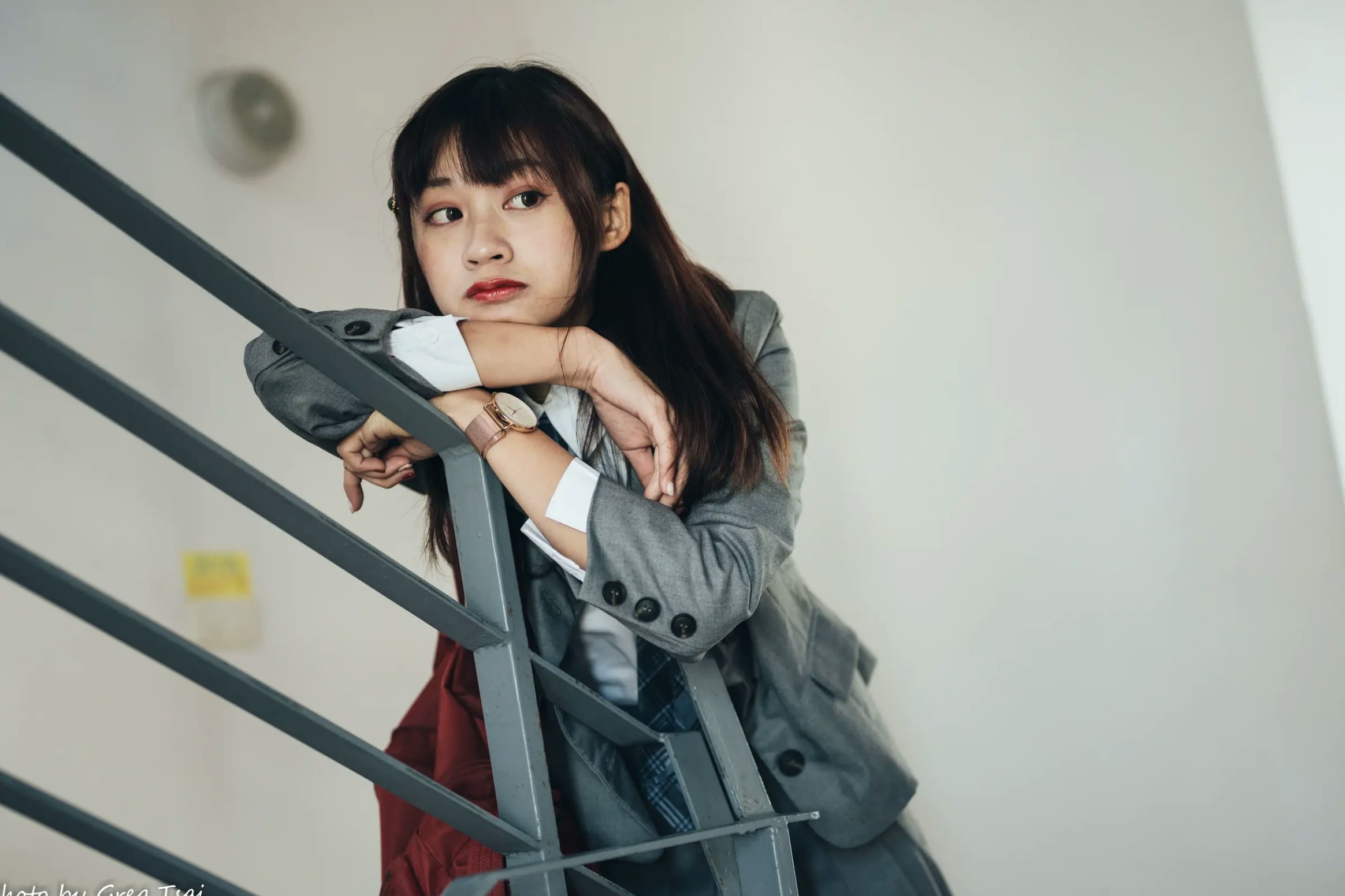 Gallery - 若颖 - 北科大校园青春私房照，清纯学妹校服校园风系列清纯校服治愈系气质私房照 女神私房照_秀色女神 - image 87