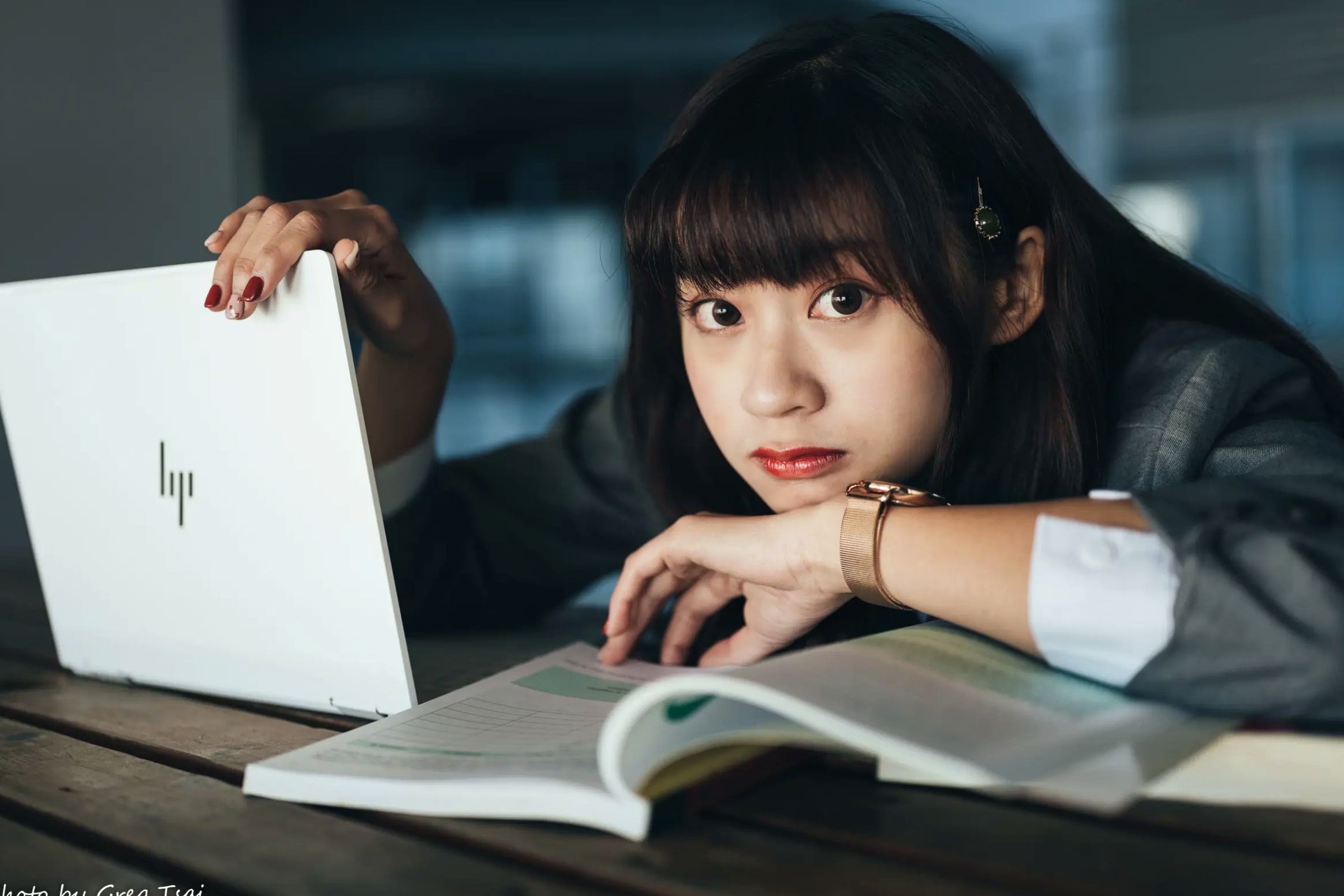 Gallery - 若颖 - 北科大校园青春私房照，清纯学妹校服校园风系列清纯校服治愈系气质私房照 女神私房照_秀色女神 - image 98