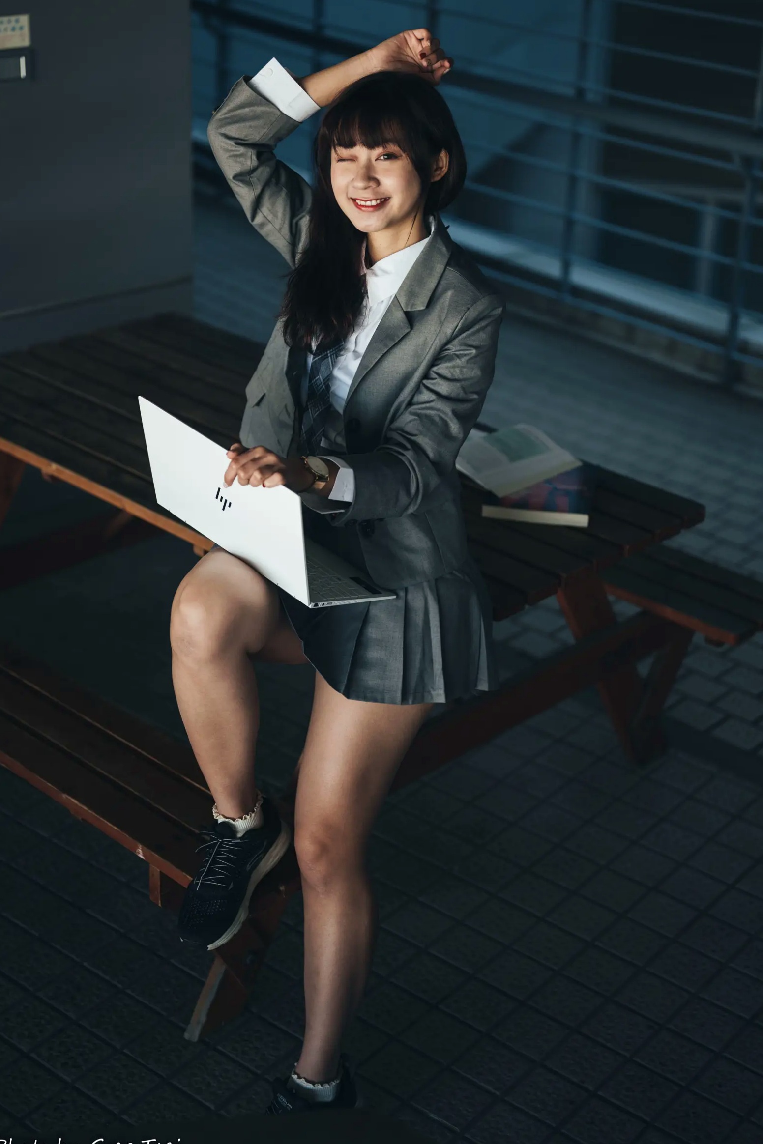 Gallery - 若颖 - 北科大校园青春私房照，清纯学妹校服校园风系列清纯校服治愈系气质私房照 女神私房照_秀色女神 - image 102