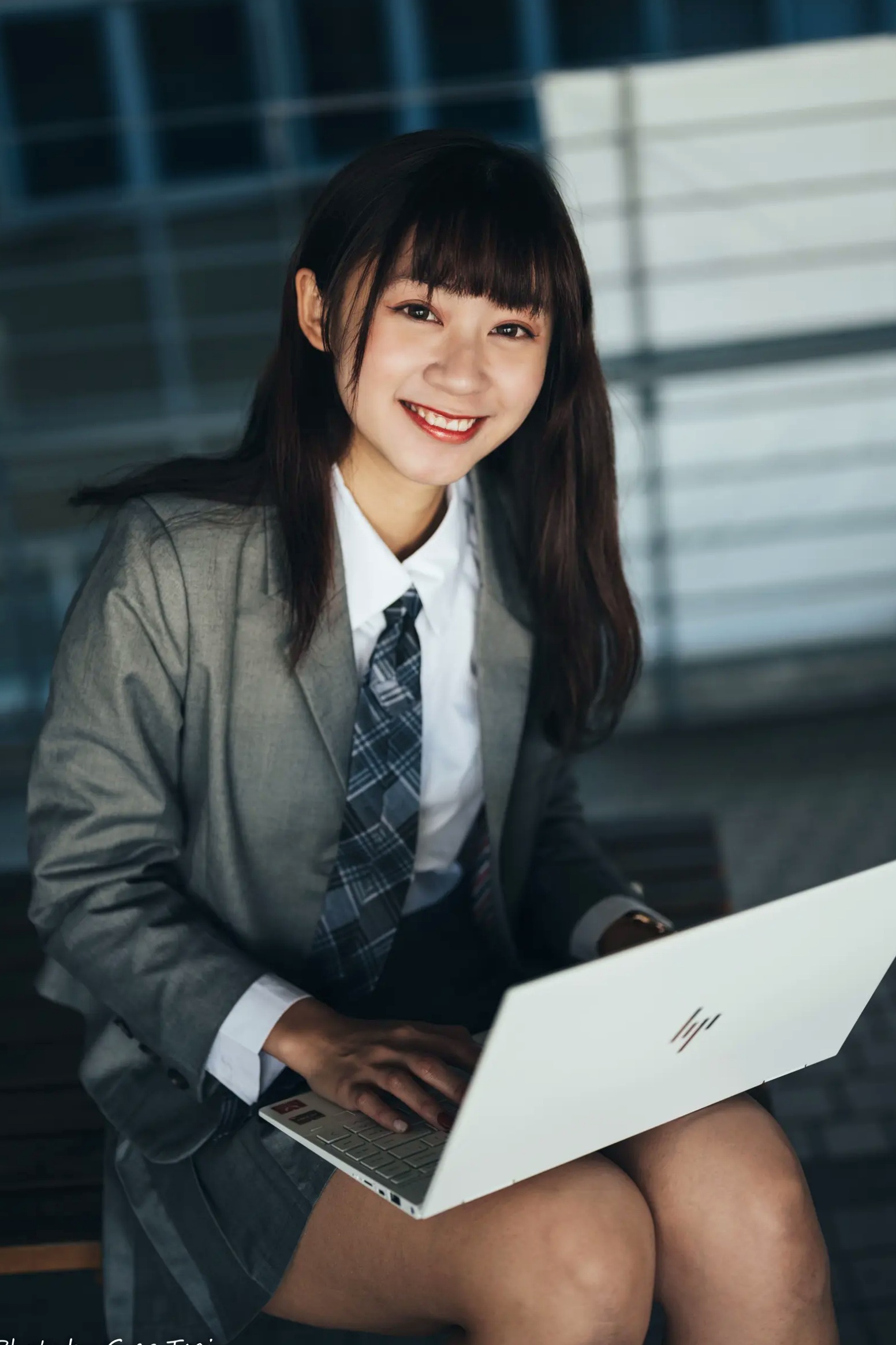 Gallery - 若颖 - 北科大校园青春私房照，清纯学妹校服校园风系列清纯校服治愈系气质私房照 女神私房照_秀色女神 - image 103