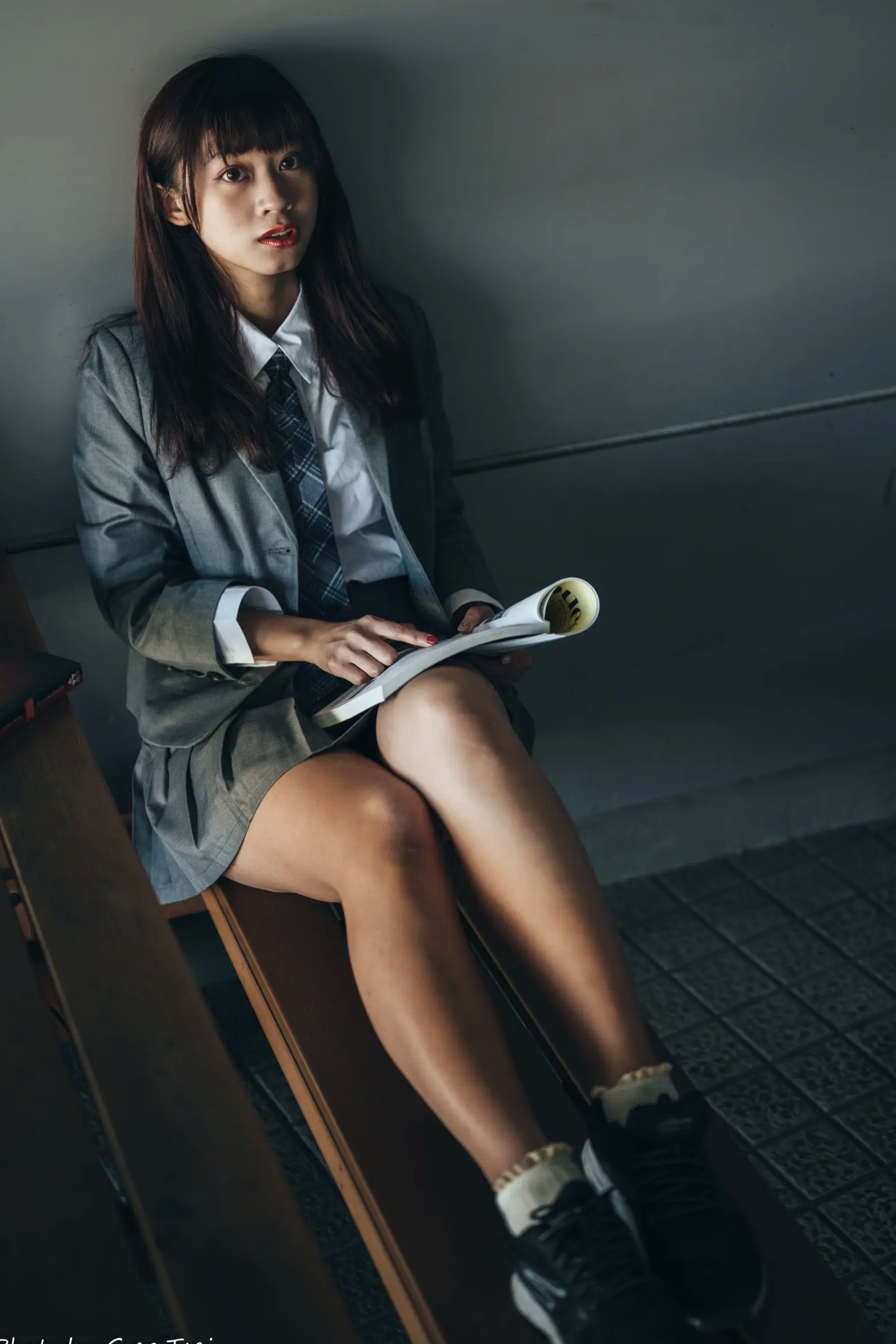 Gallery - 若颖 - 北科大校园青春私房照，清纯学妹校服校园风系列清纯校服治愈系气质私房照 女神私房照_秀色女神 - image 109