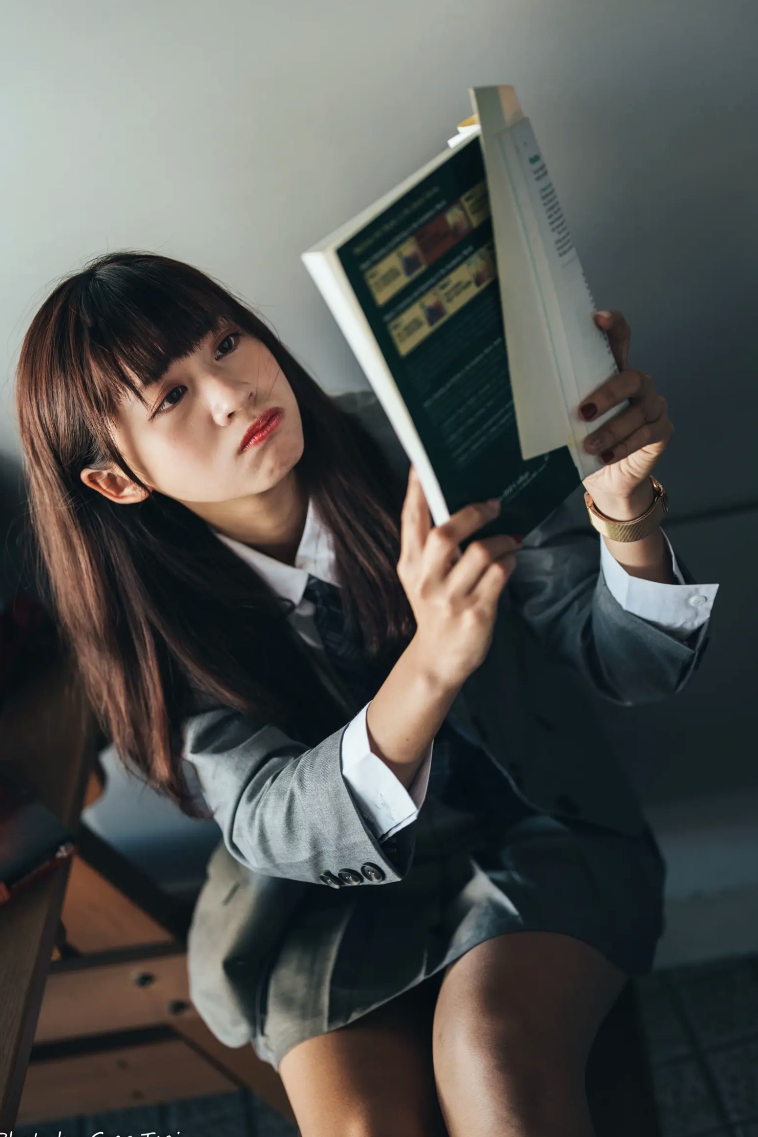 Gallery - 若颖 - 北科大校园青春私房照，清纯学妹校服校园风系列清纯校服治愈系气质私房照 女神私房照_秀色女神 - image 112