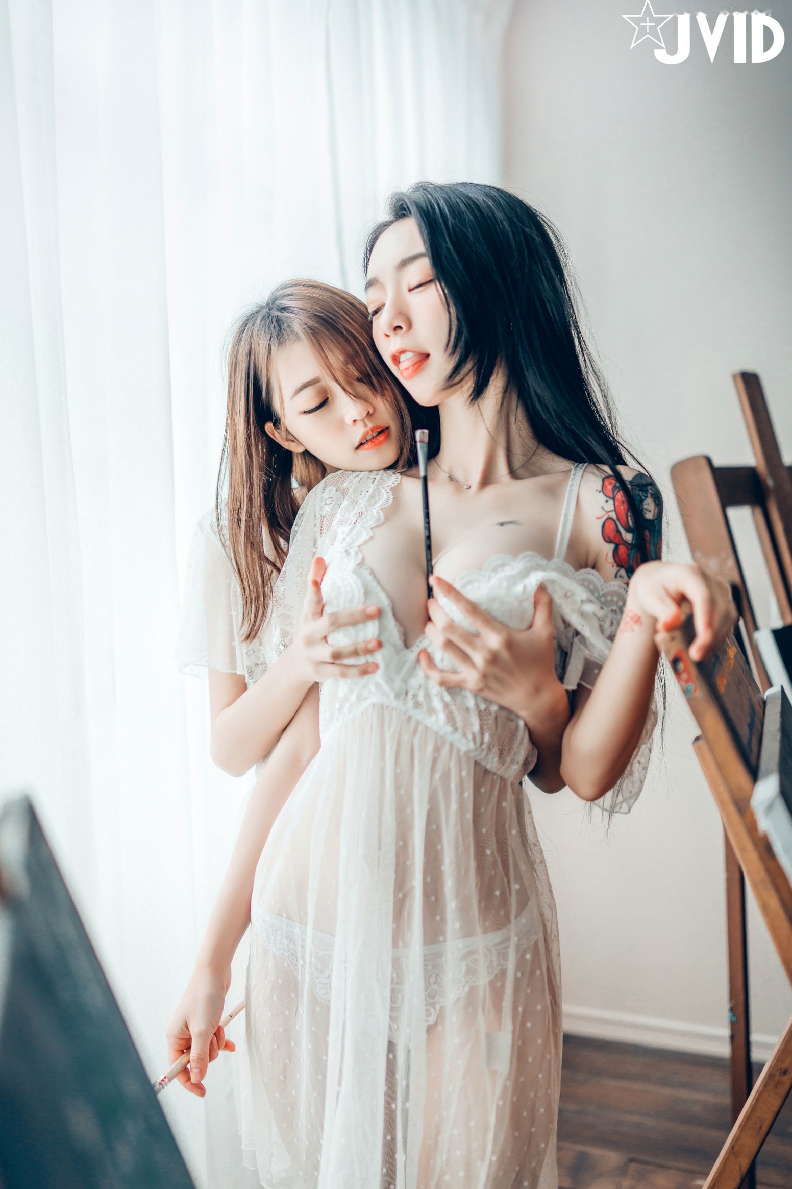 Gallery - JVID-飘飘-妍妍-百合花神の美少女-绝美私房摄影-大尺度百合互动-辰辰特别客串-性感视觉盛宴JVID性感诱惑私房照大尺度尤物 女神私房照_秀色女神 - image 23