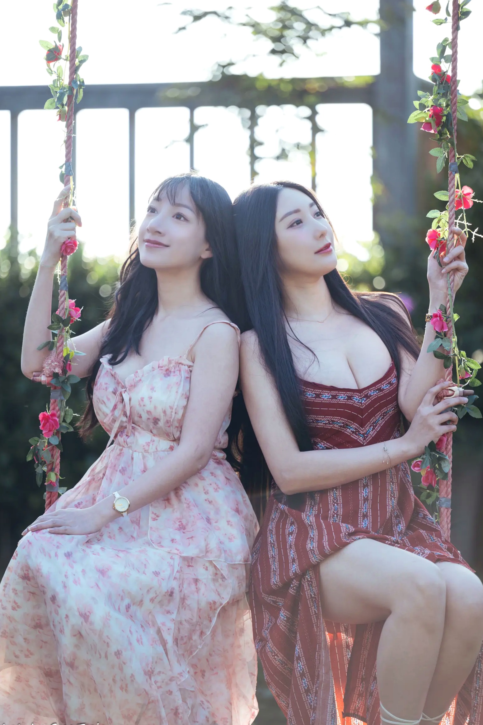 Gallery - 《轩颖小葵 - 桃园》户外清新写真，气质女神唯美秋千，自然风光下的迷人时刻[109P]户外气质清新治愈系女神 女神私房照_秀色女神 - image 21