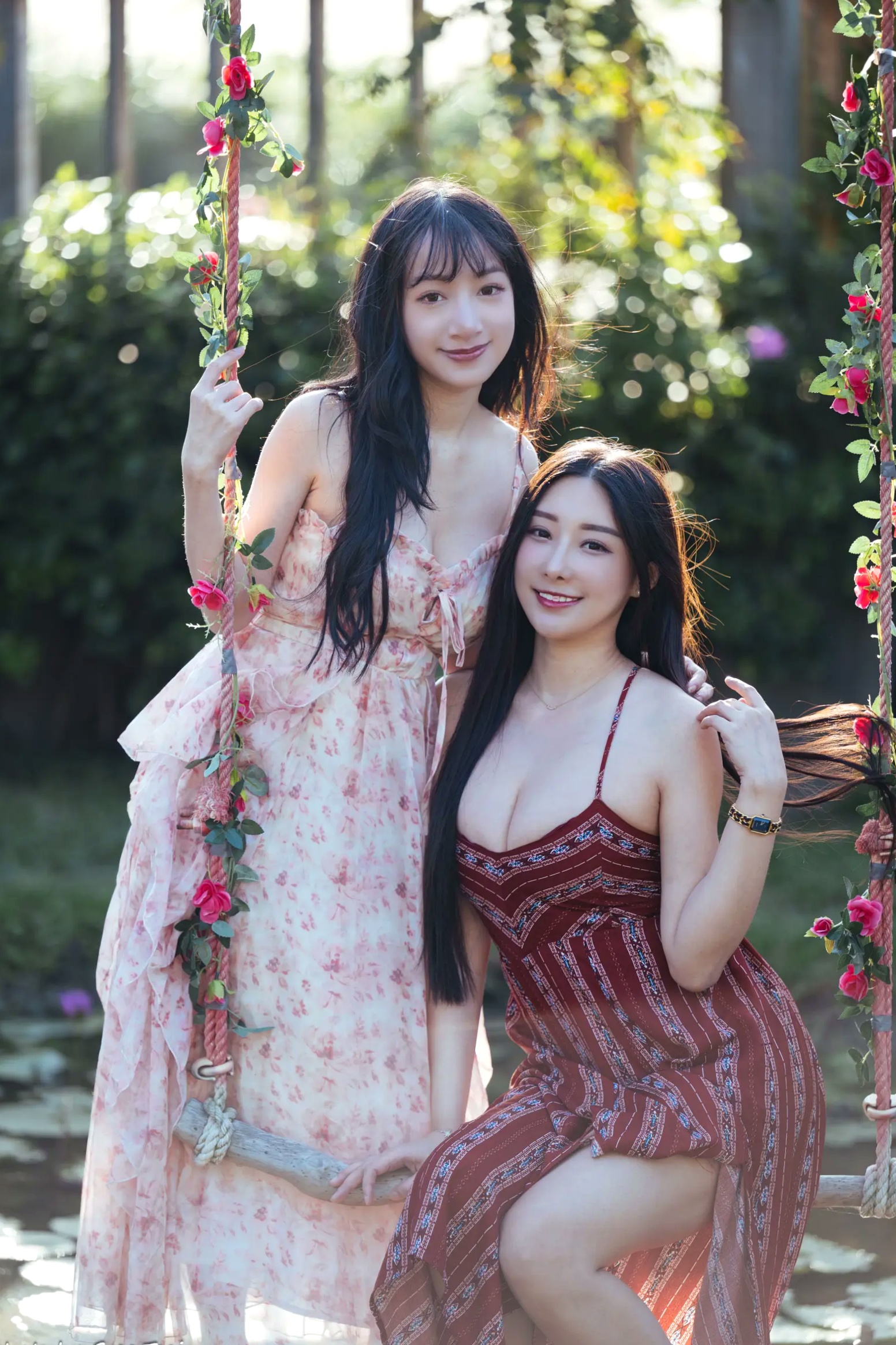 Gallery - 《轩颖小葵 - 桃园》户外清新写真，气质女神唯美秋千，自然风光下的迷人时刻[109P]户外气质清新治愈系女神 女神私房照_秀色女神 - image 25