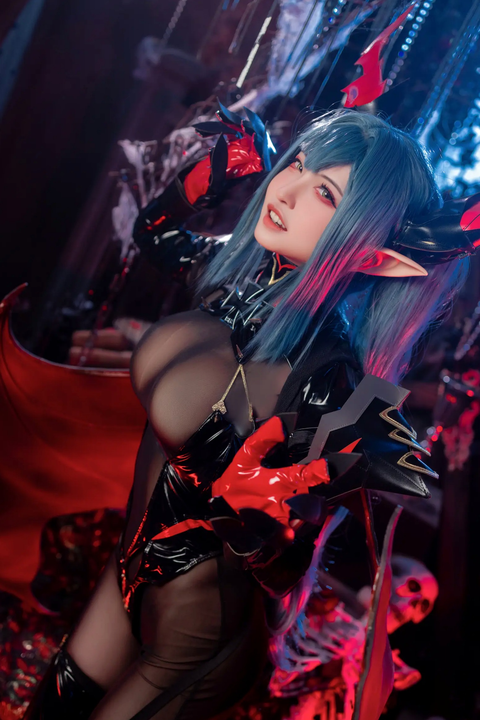 Gallery - 山崎雷纳 - 雷根斯堡：暗黑魔女Cosplay，魅魔漆皮造型极致诱惑与神秘美艳性感角色扮演诱惑大尺度 女神私房照_秀色女神 - image 38