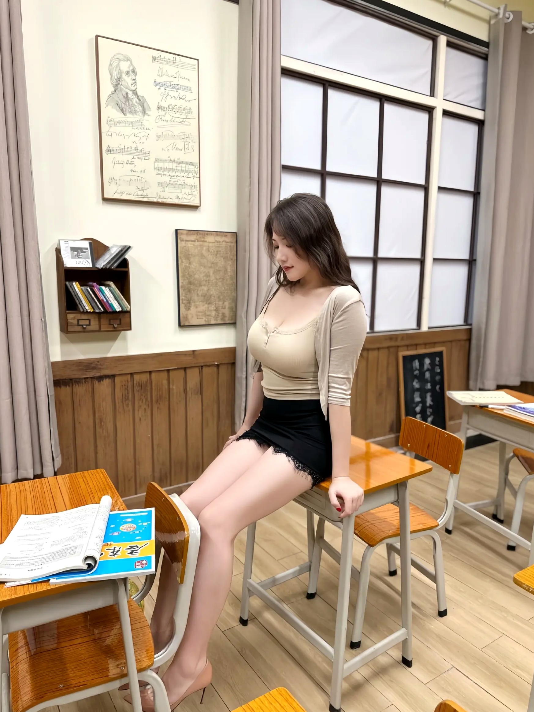 Gallery - 可可西yyy - 私人教师 [33P] 女神私房照_秀色女神 - image 2