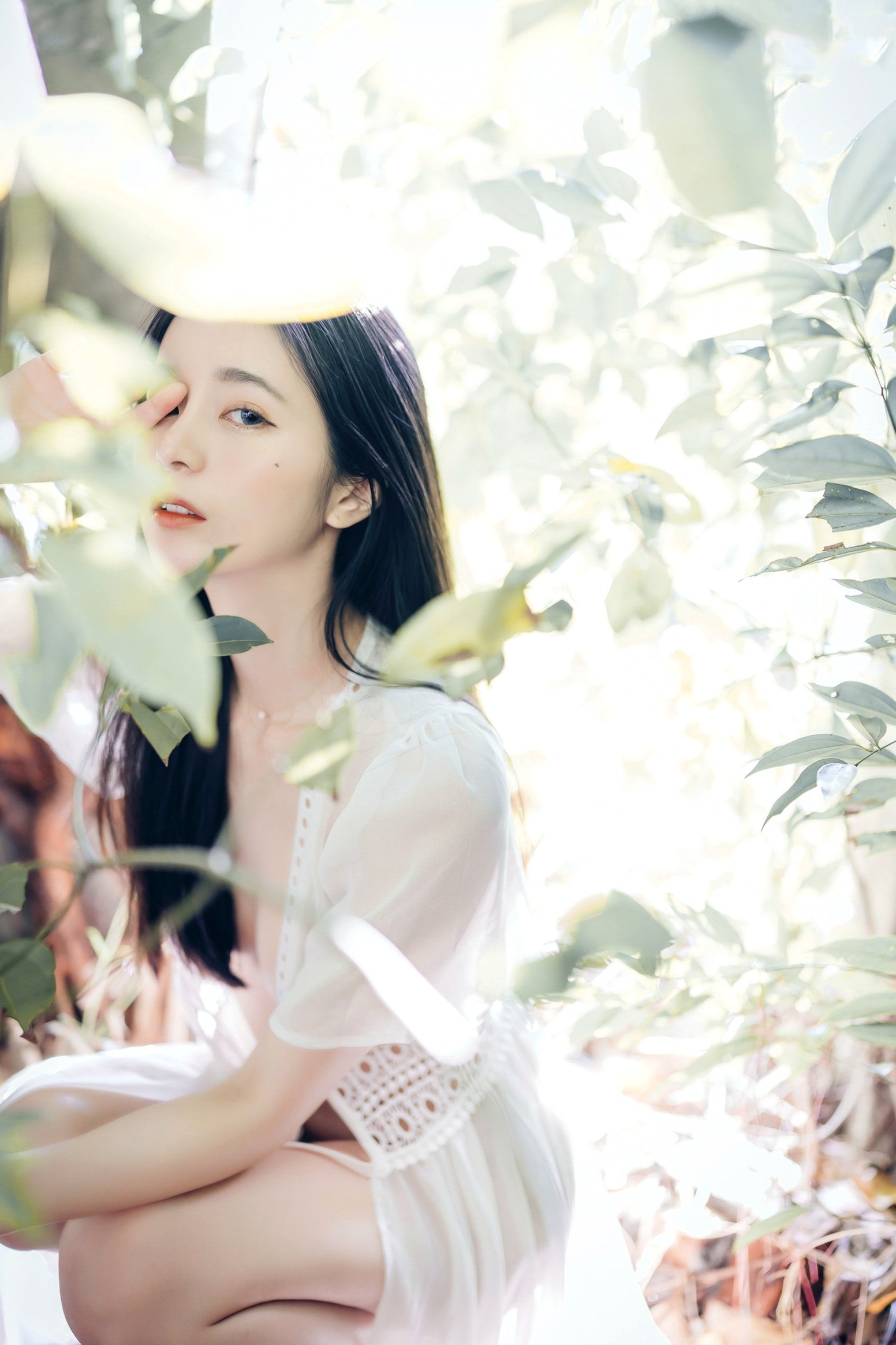 Gallery - JVID模特 - model辰辰户外写真：红白波点裙清纯动人，白色透明罩衫大胆演绎极致诱惑，私房拍摄新作JVID户外性感清纯诱惑私房照气质 女神私房照_秀色女神 - image 90