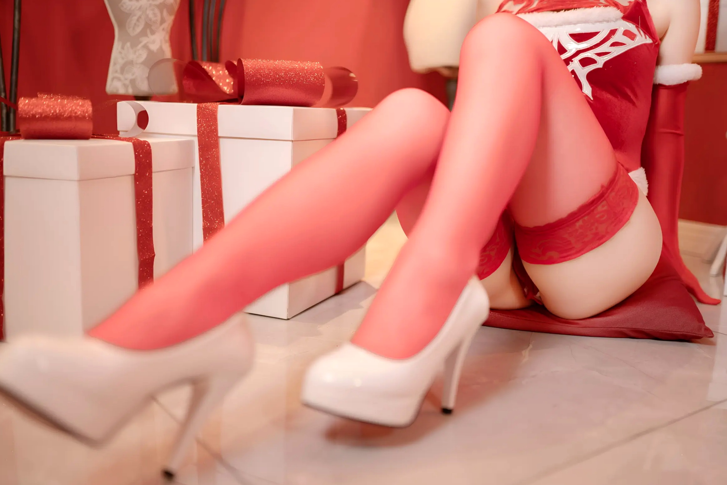 Gallery - Bangni邦尼 圣诞尼尔 红裙御姐 [132P] 女神私房照_秀色女神 - image 61