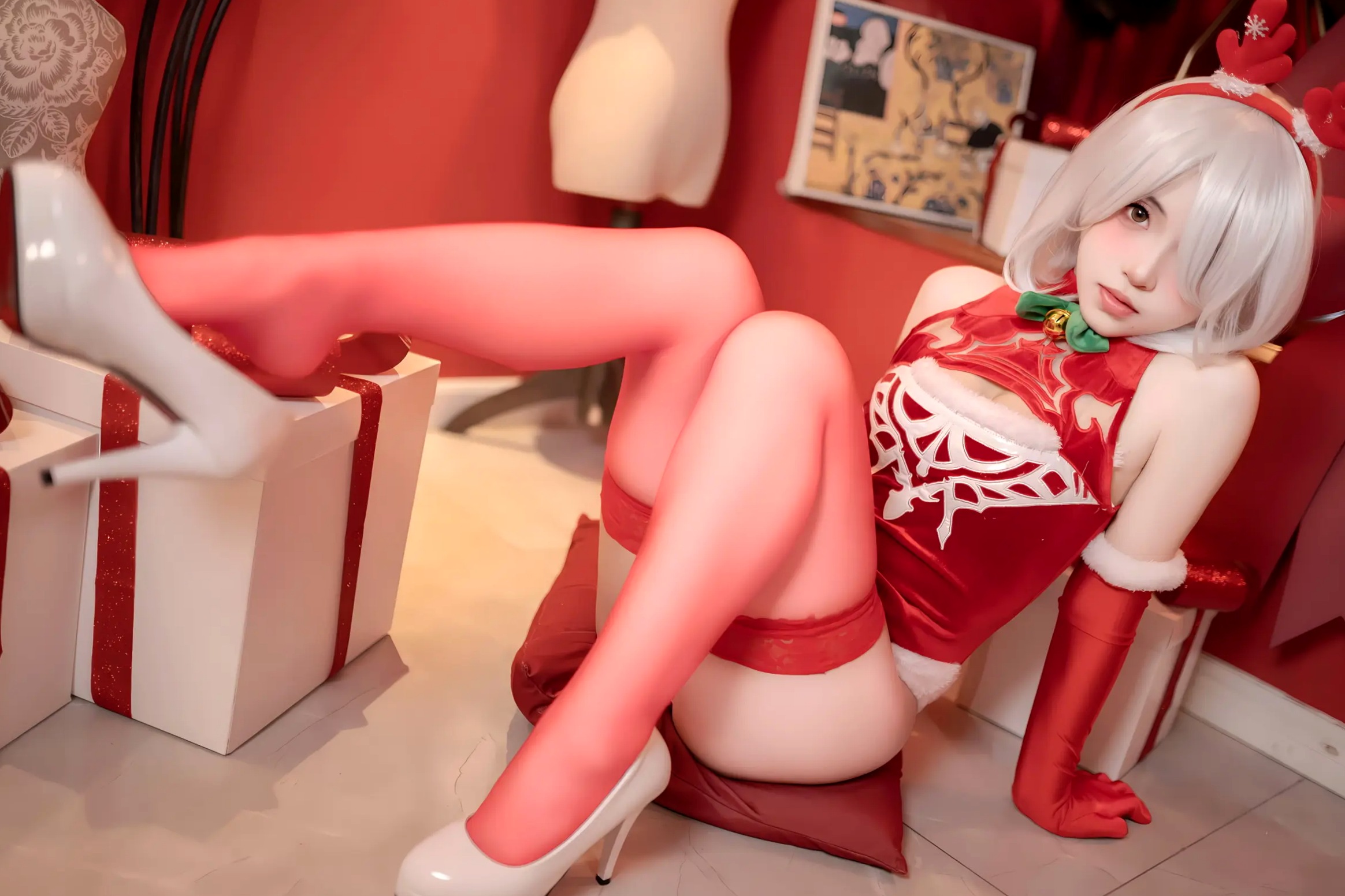Gallery - Bangni邦尼 圣诞尼尔 红裙御姐 [132P] 女神私房照_秀色女神 - image 65