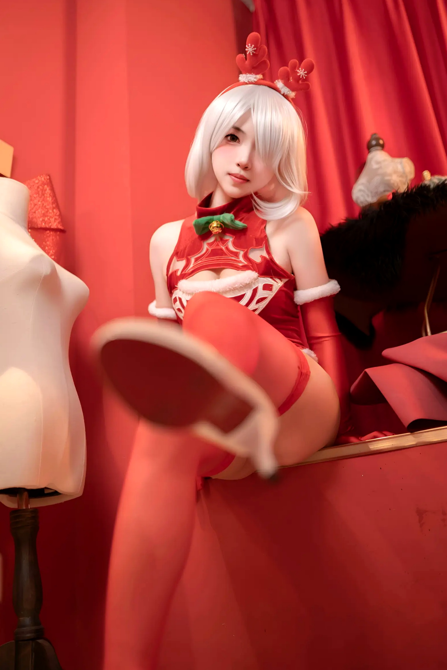 Gallery - Bangni邦尼 圣诞尼尔 红裙御姐 [132P] 女神私房照_秀色女神 - image 94