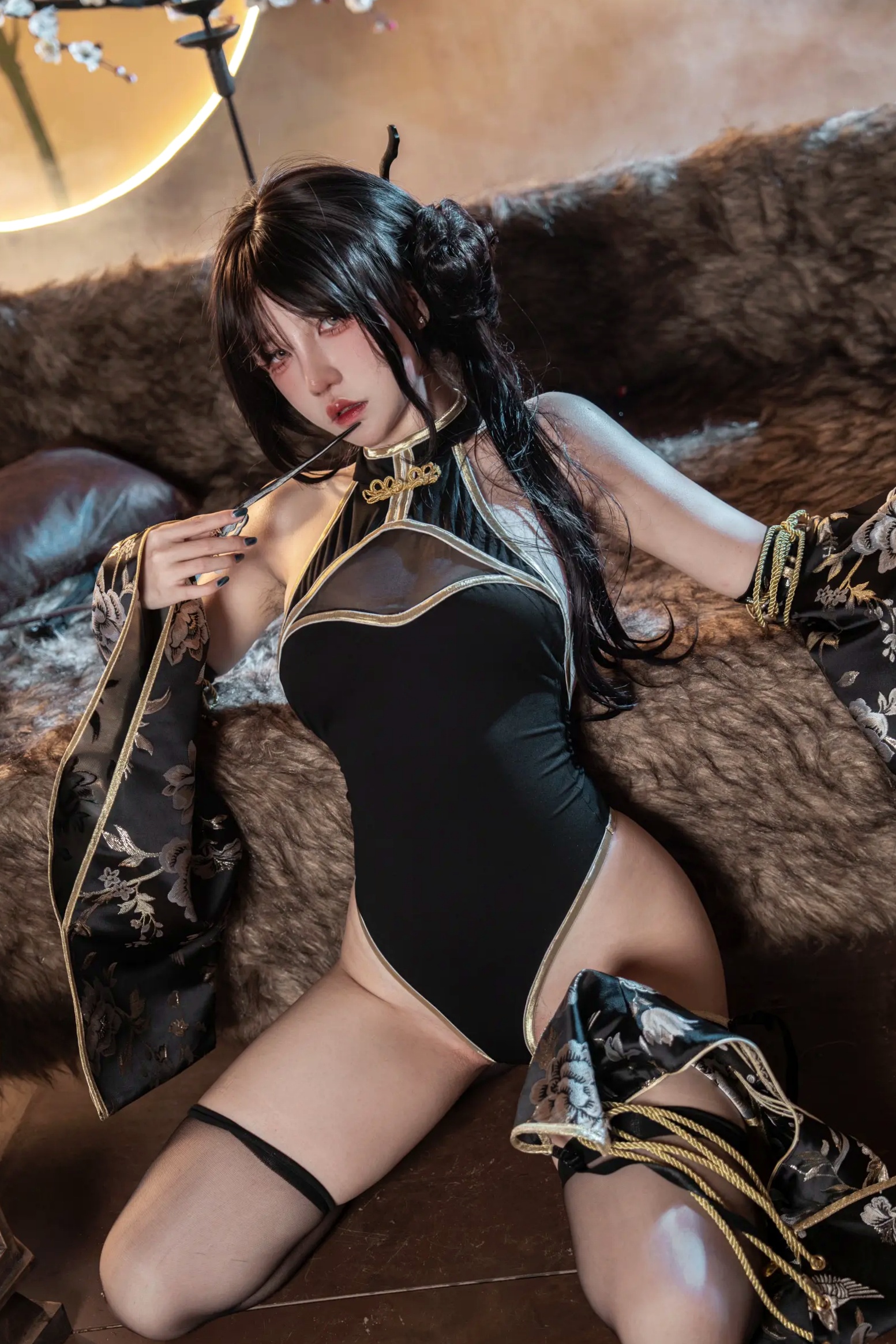 Gallery - 阿薰kaOri - 如烟 [94P] 改良旗袍古风私房照，国风韵味与极致性感完美结合，高冷气质女神制服诱惑系列性感角色扮演旗袍私房照气质 女神私房照_秀色女神 - image 3