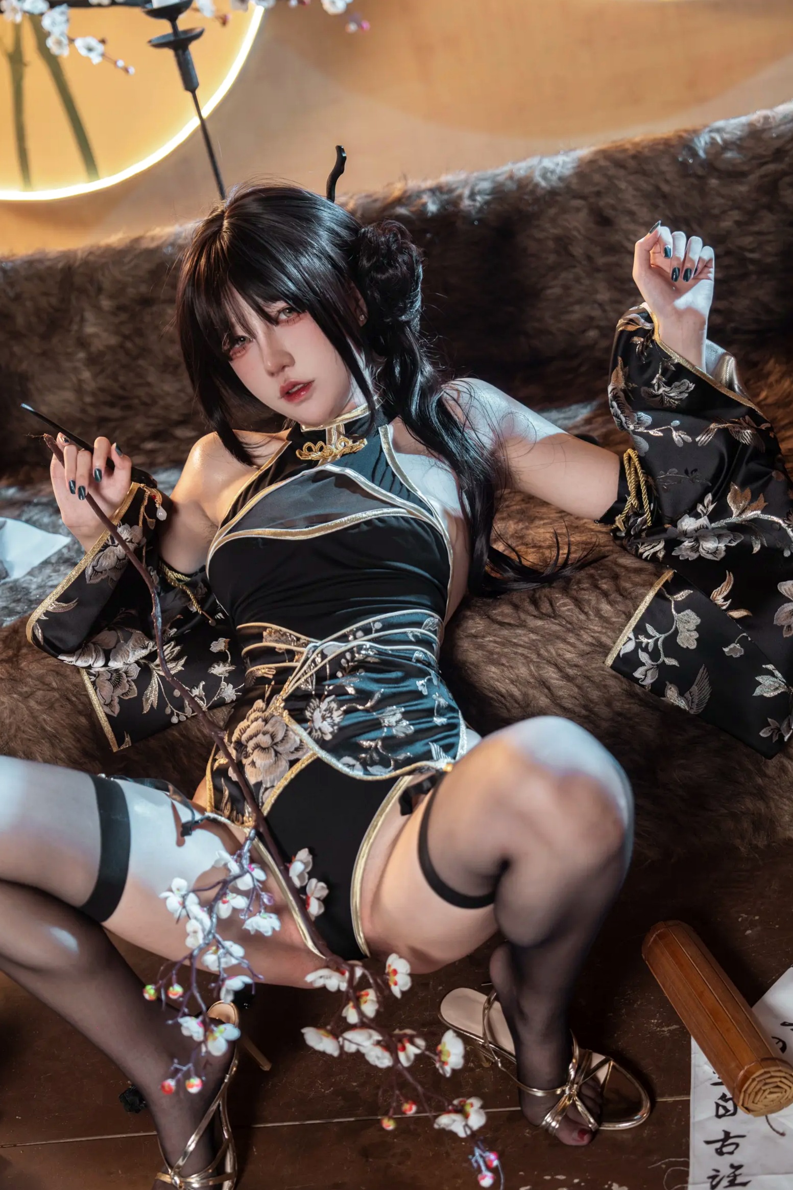 Gallery - 阿薰kaOri - 如烟 [94P] 改良旗袍古风私房照，国风韵味与极致性感完美结合，高冷气质女神制服诱惑系列性感角色扮演旗袍私房照气质 女神私房照_秀色女神 - image 5