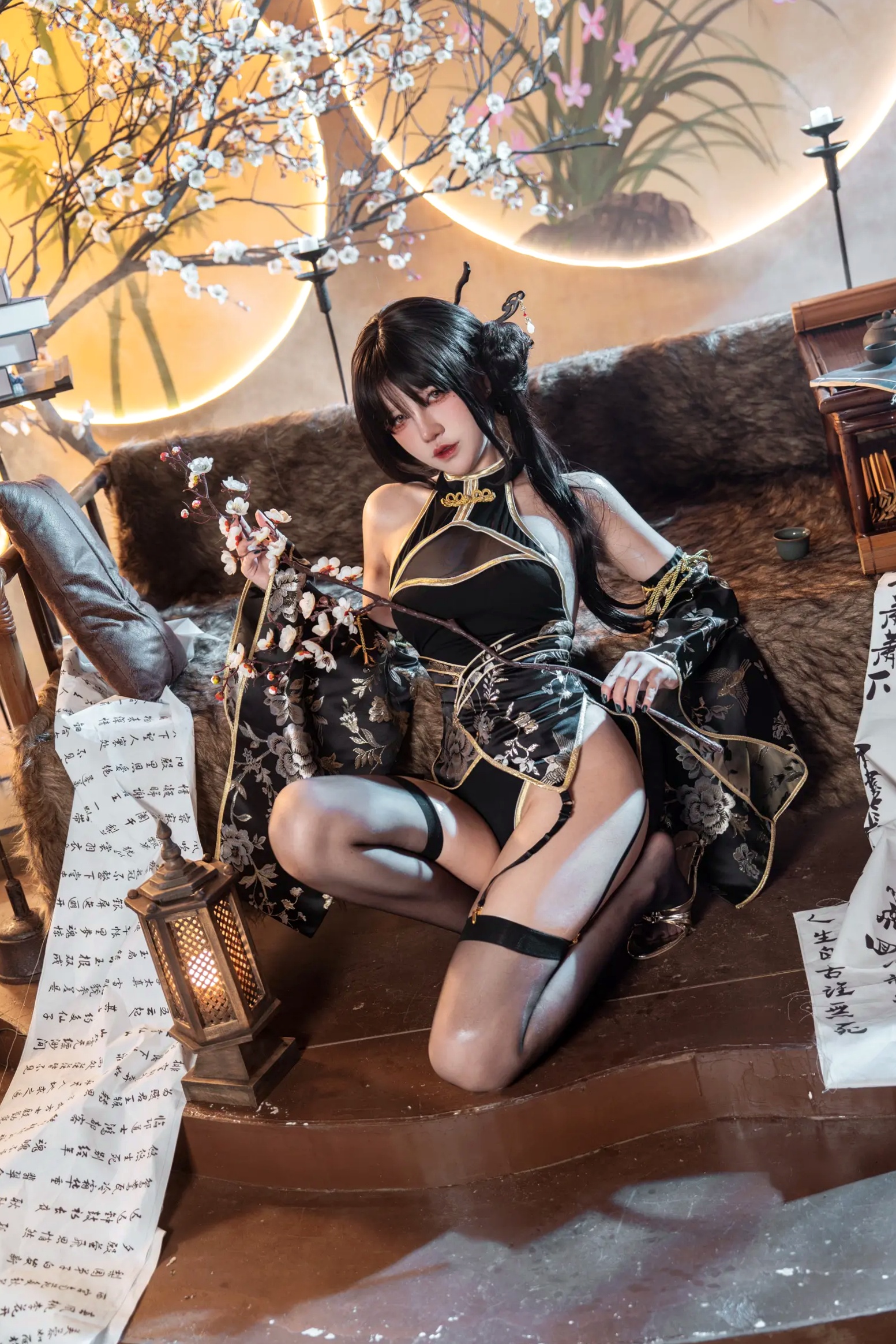Gallery - 阿薰kaOri - 如烟 [94P] 改良旗袍古风私房照，国风韵味与极致性感完美结合，高冷气质女神制服诱惑系列性感角色扮演旗袍私房照气质 女神私房照_秀色女神 - image 7