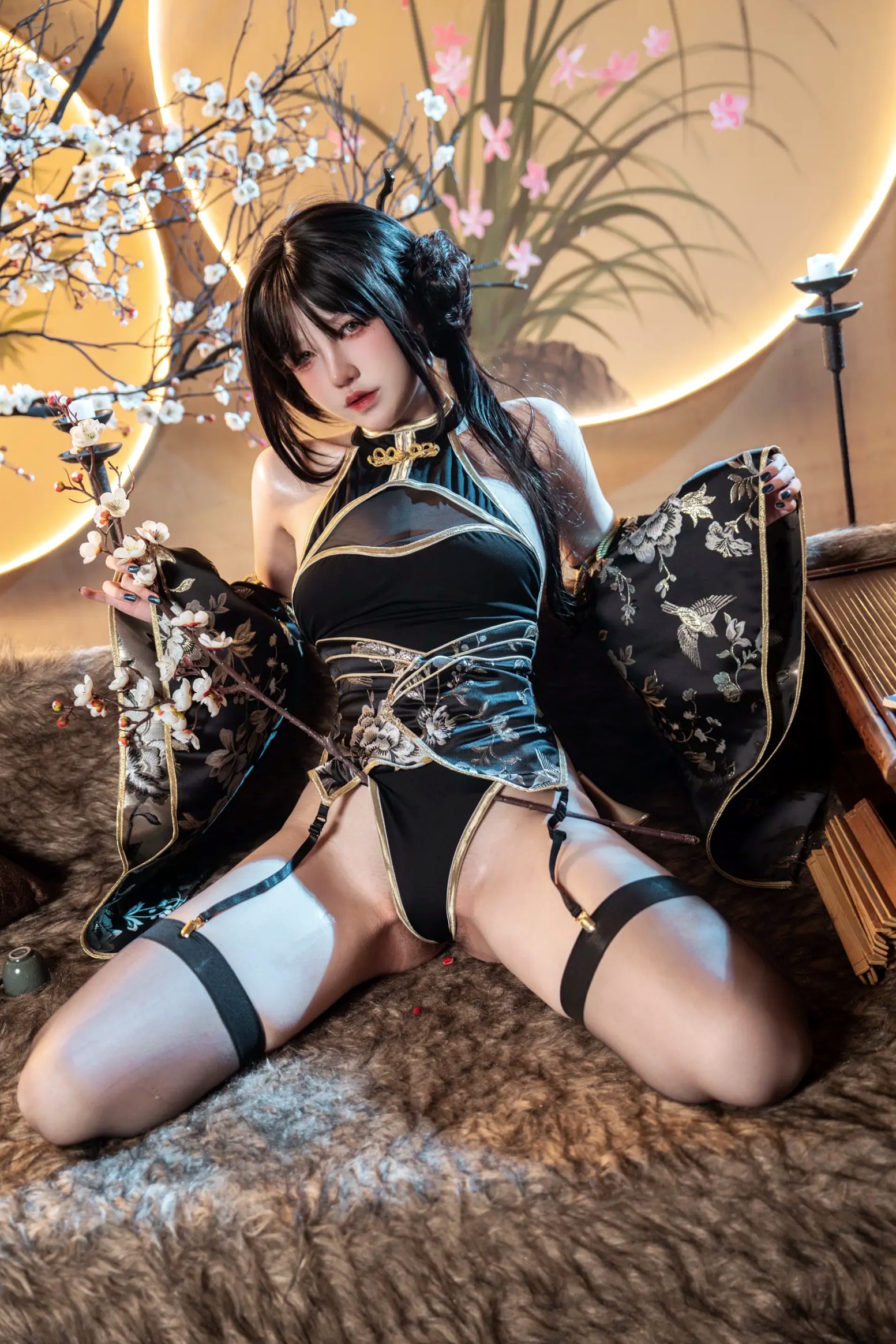 Gallery - 阿薰kaOri - 如烟 [94P] 改良旗袍古风私房照，国风韵味与极致性感完美结合，高冷气质女神制服诱惑系列性感角色扮演旗袍私房照气质 女神私房照_秀色女神 - image 47